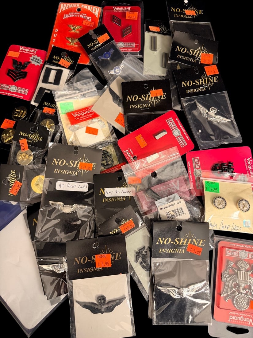 Current US Military Insignia Dealers Lot: All in original packaging