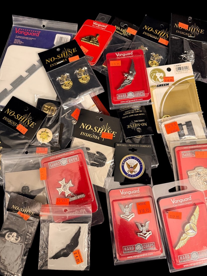 Current US Military Insignia Dealers Lot: All in original packaging