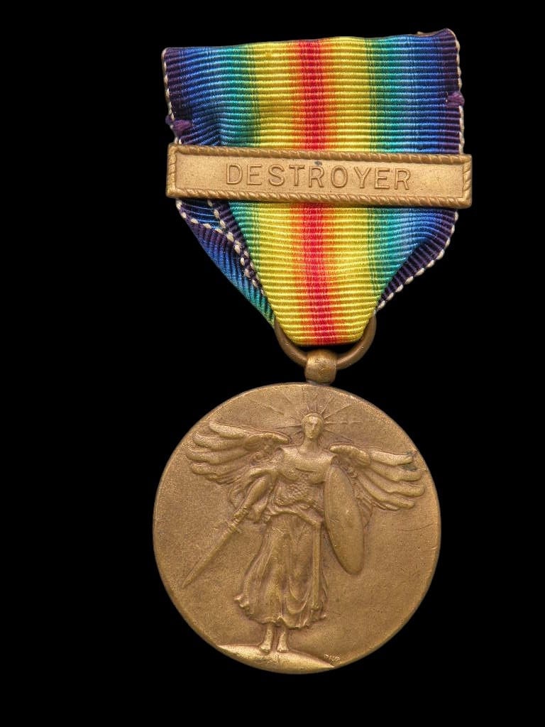 WWI Victory Medal with Rare Destroyer Bar: As shown