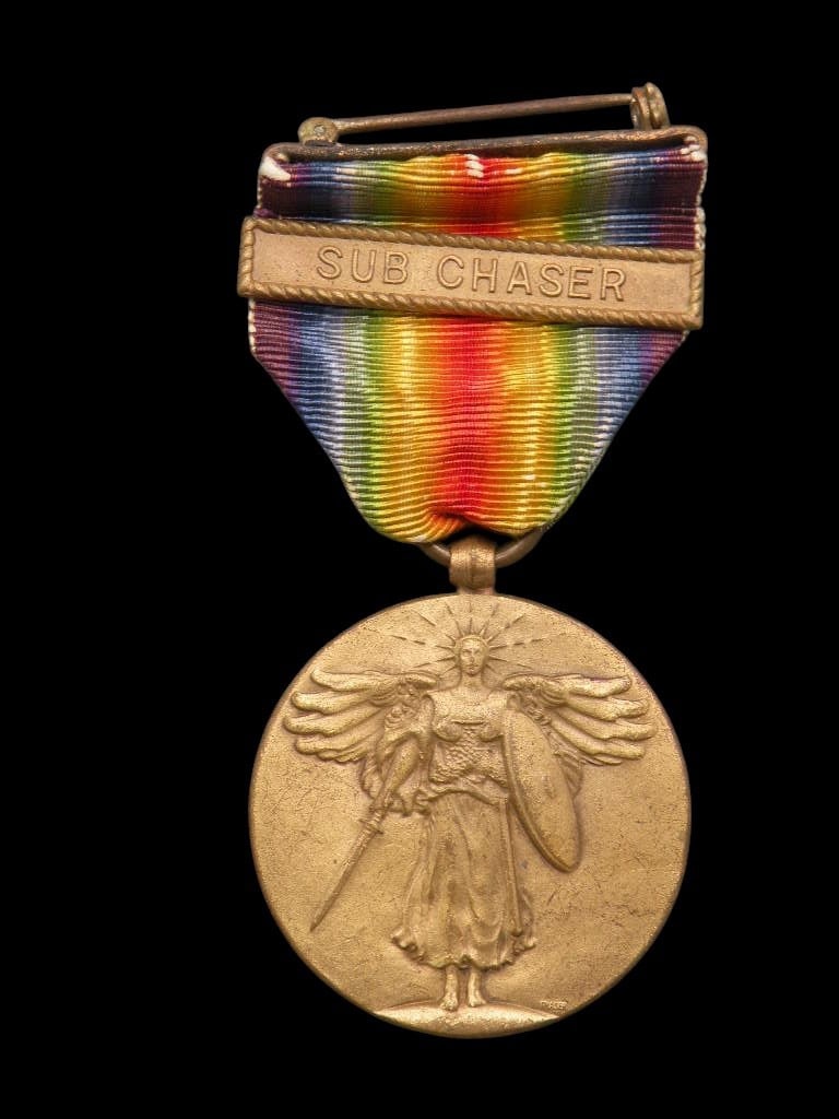 WWI Victory Medal with Rare Sub Chaser Bar: As shown