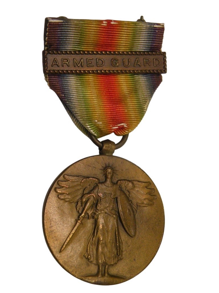 WWI Victory Medal with Rare Armed Guard Bar: As shown