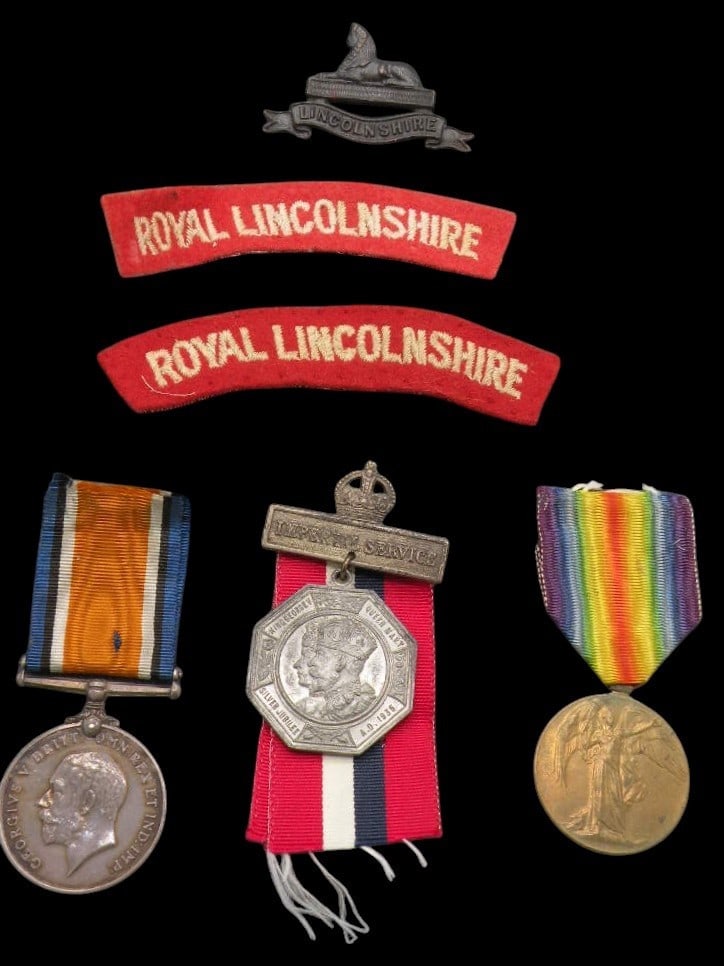 WWI British Royal Lincolnshire Medal Group (1 of 7)
