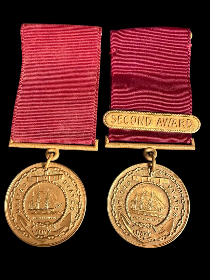 Lot 2 USN Named Good Conduct Medals: Both named and dated. Unresearched