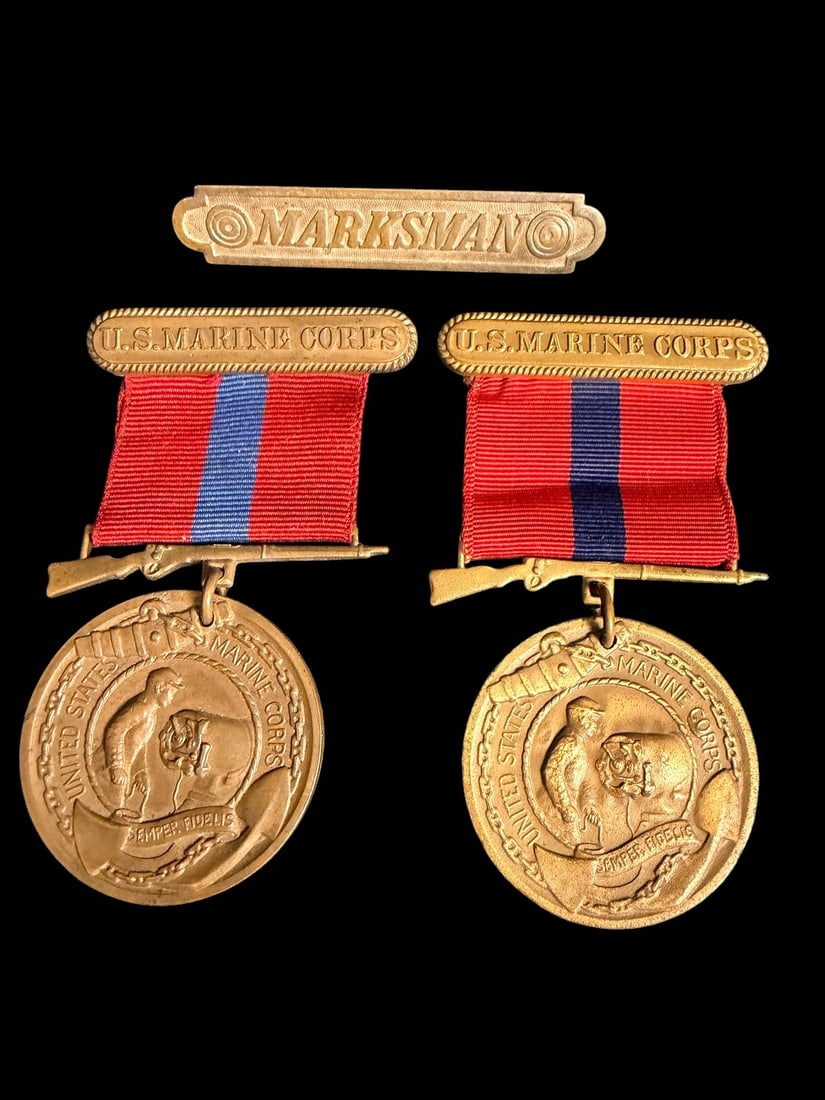 Lot 2 USMC Good Conduct Medals Named (1 of 2)