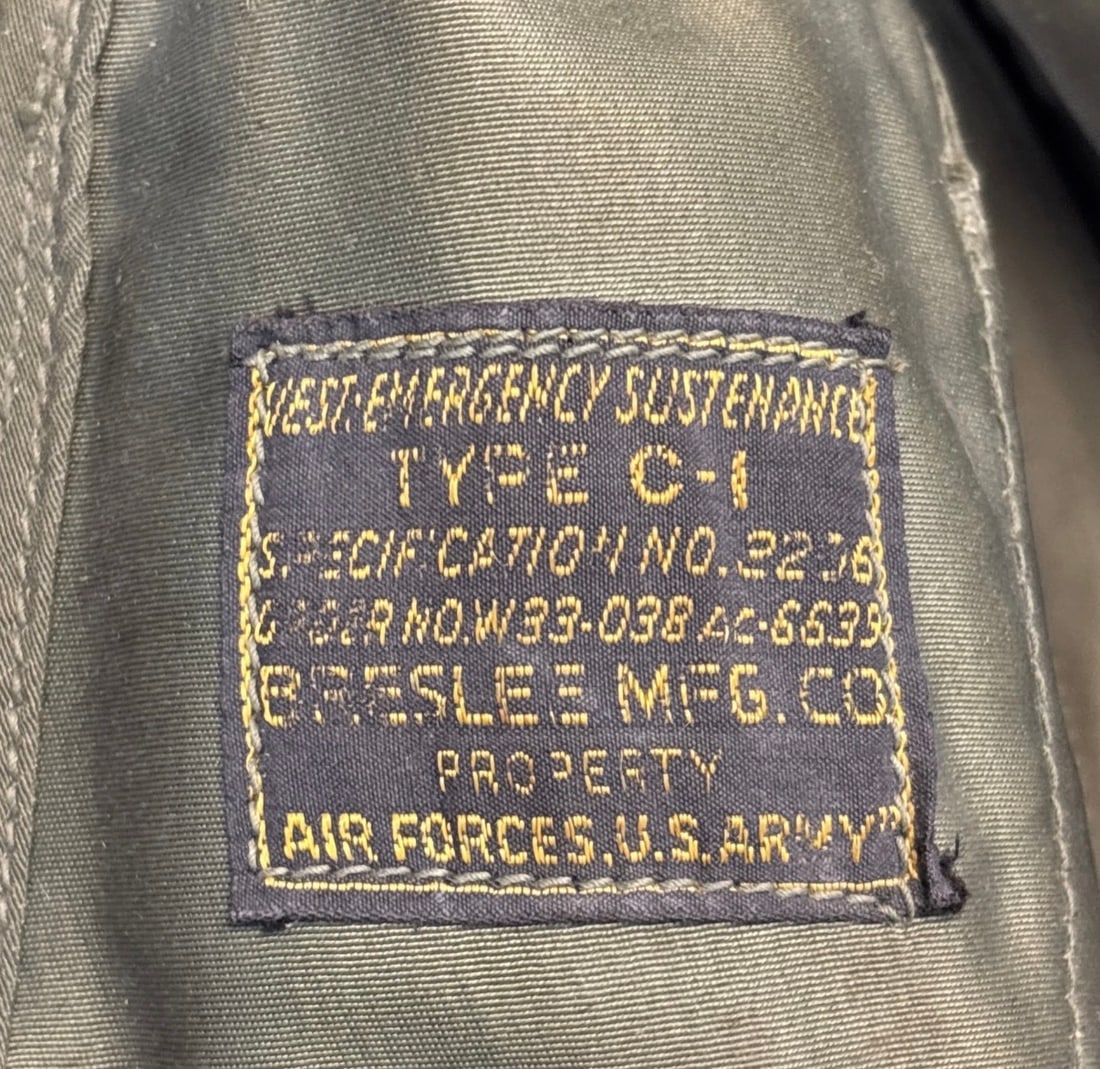 WWII AAF C-1 Survival Vest - 3