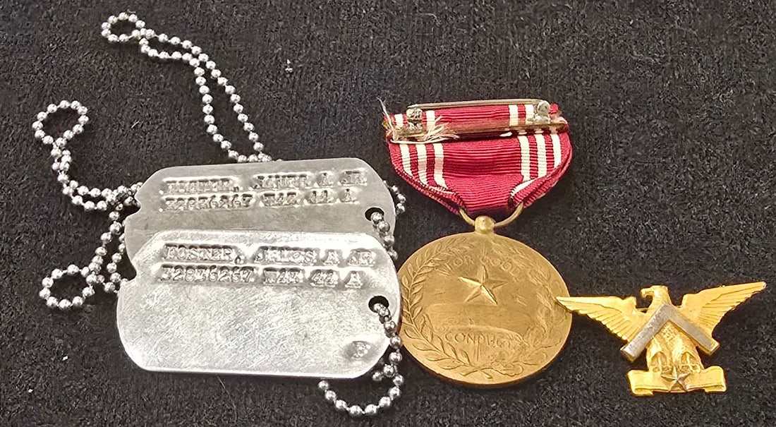 WWII Named Good Conduct and Dogtag Group (1 of 4)