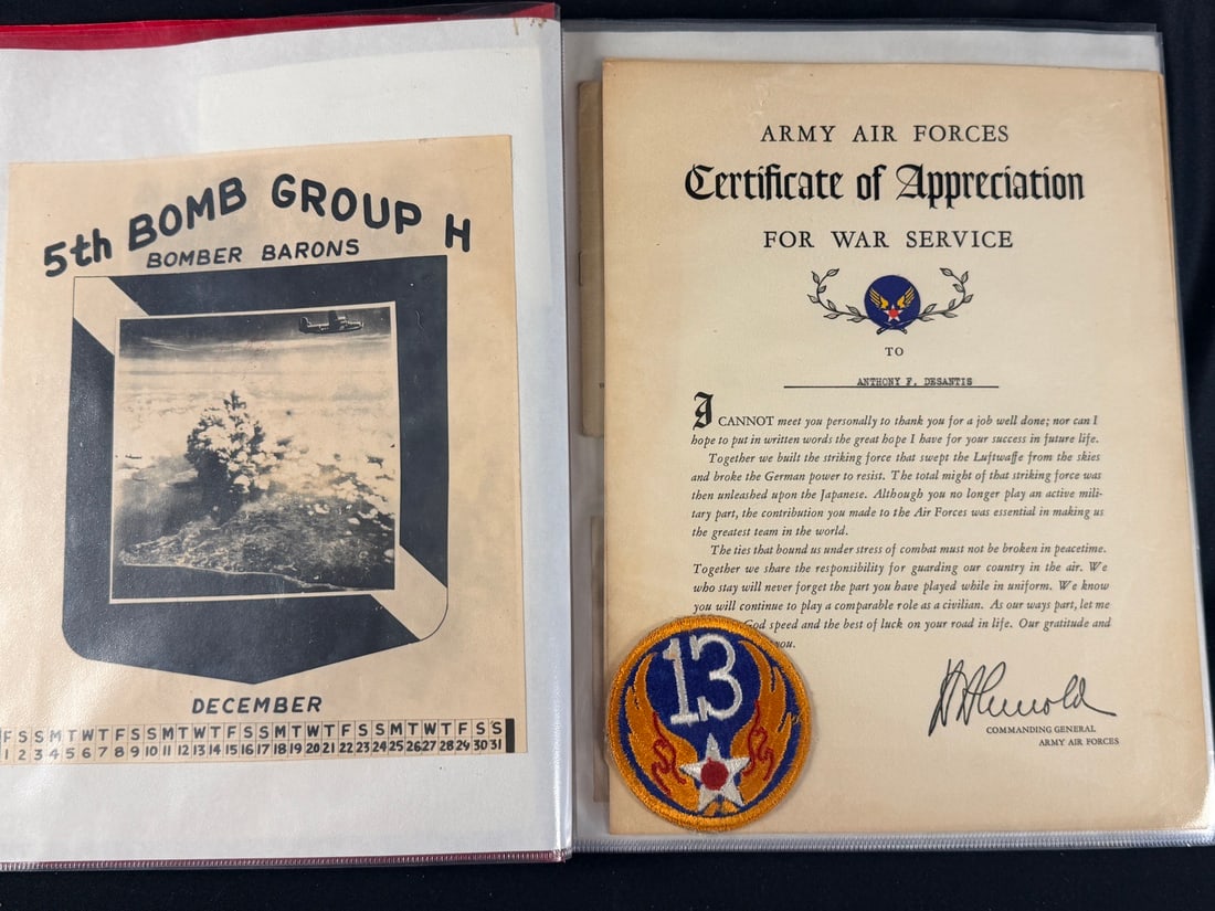 WWII 13th AAF Scrapbook and Photo Group (1 of 9)
