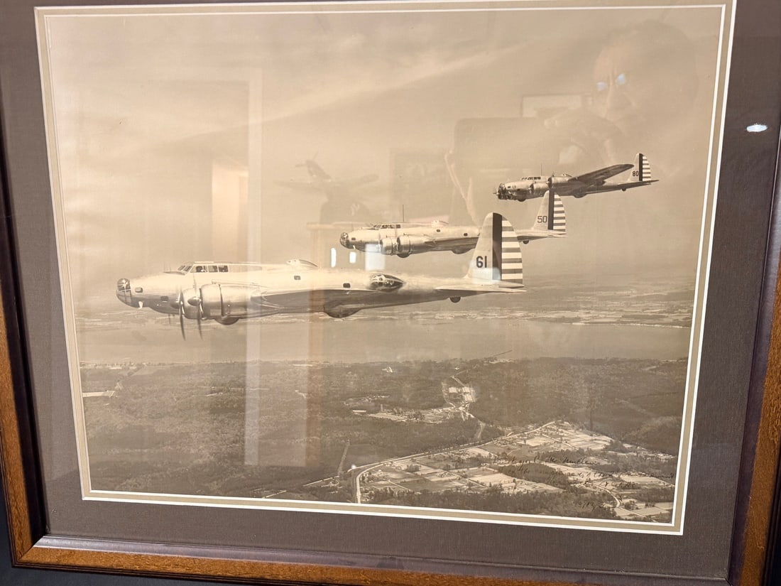 B-17 Original Large Format Photo Signed by Col. Howard Davidson (1 of 2)