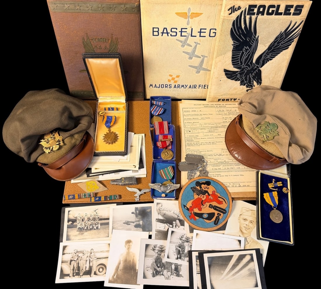 WWII 100th Bomb Group, 349th BS Pilots Grouping (1 of 7)