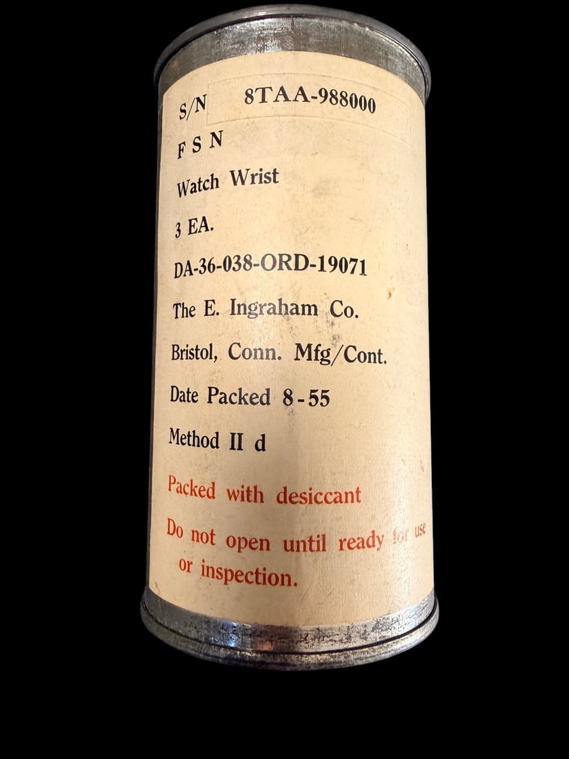 1950s Civil Defense Wristwatch Canister with watches (1 of 3)