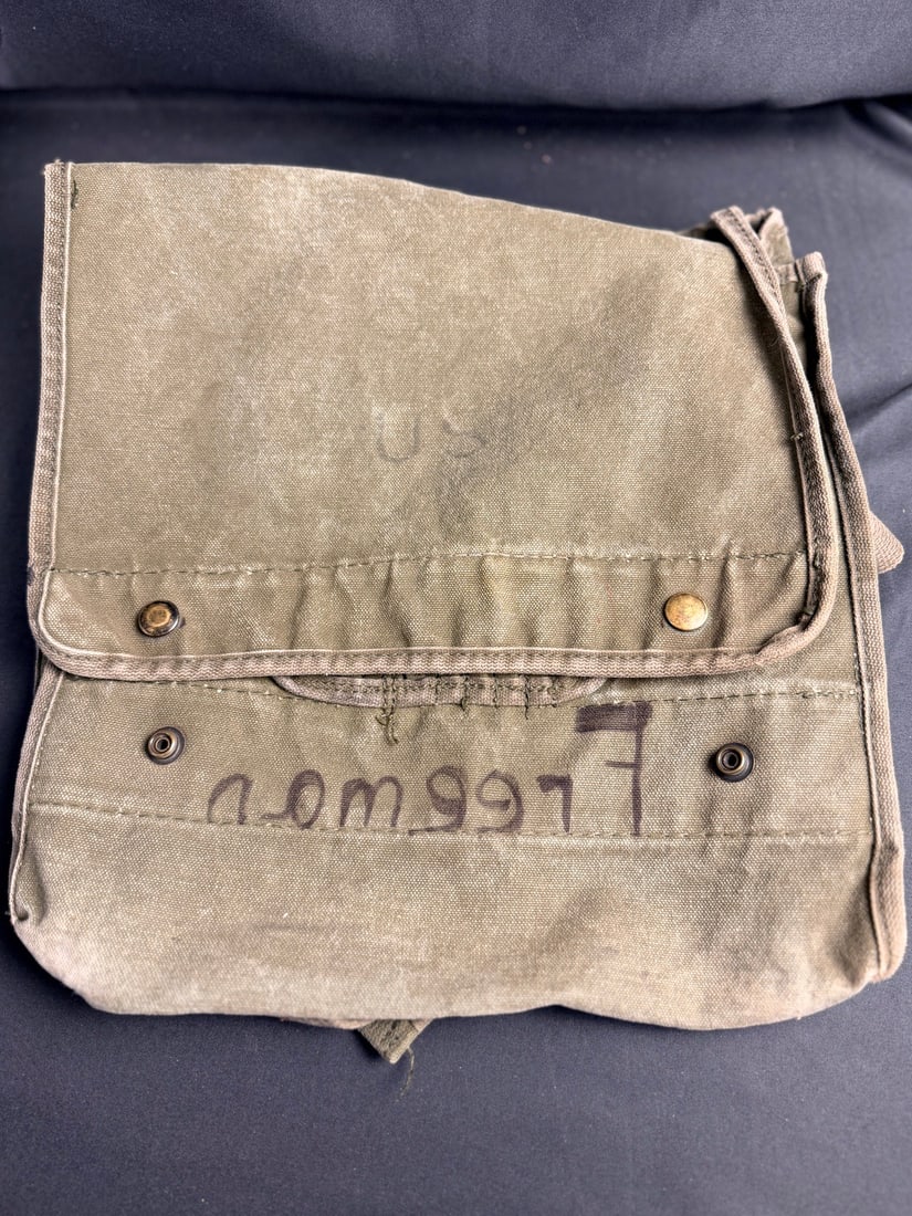 WWII Map Bag or Haversack Named (1 of 2)