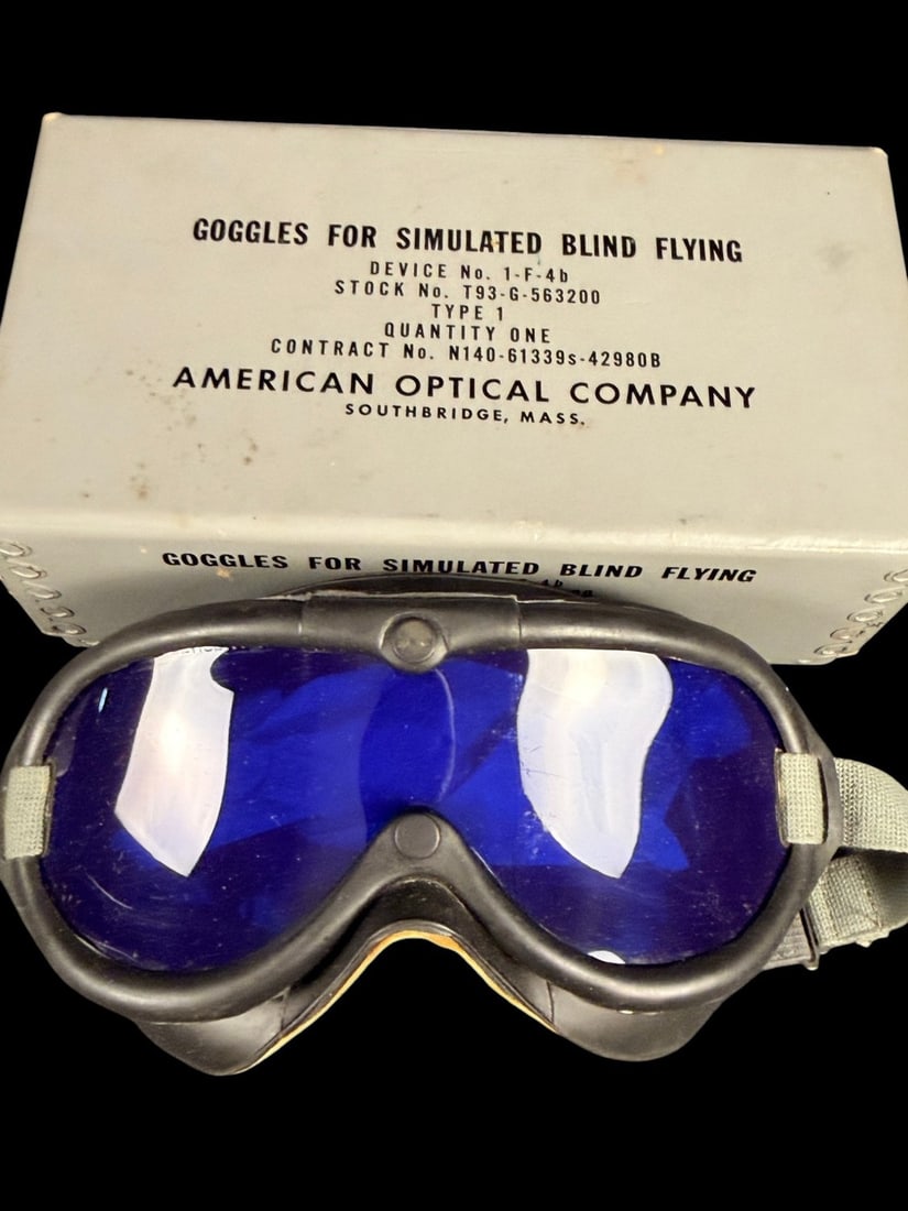 WWII USN Blind Flying Goggles Set (1 of 1)