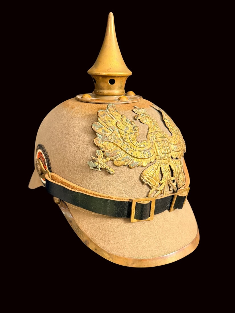 WWI Imperial German M1915 Ersatz Spiked Helmet - Filzhelm Felt (1 of 3)