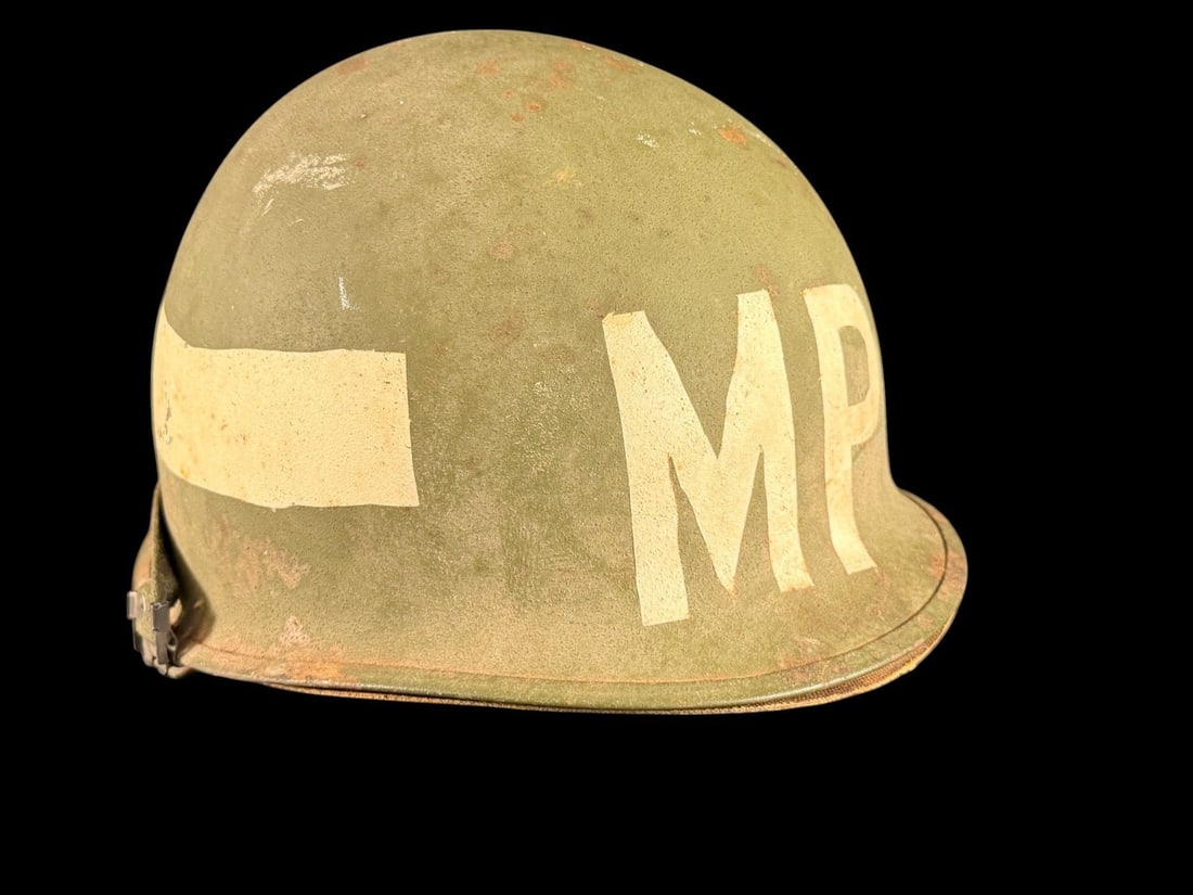 Vietnam Era MP M1 Helmet (1 of 3)