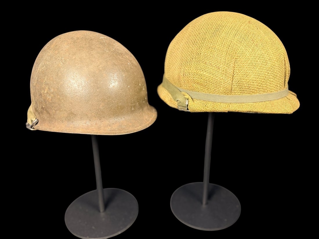 Lot of Two Vietnam Era M1 Helmets (1 of 2)