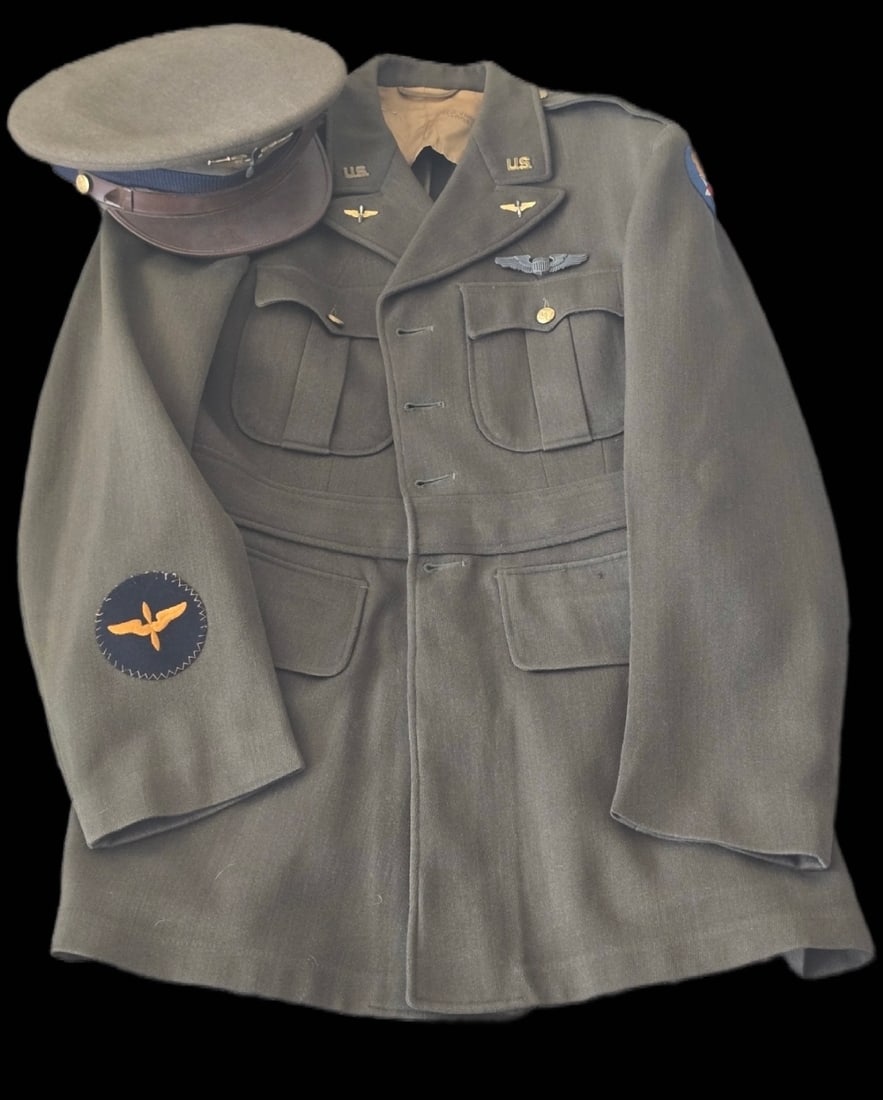 WWII Named Cadet Uniform with Wing: WWII Named Cadet Uniform with Wing. Richard J Vance. Aviation Cadet. with beautiful cadet hat. Unresearched