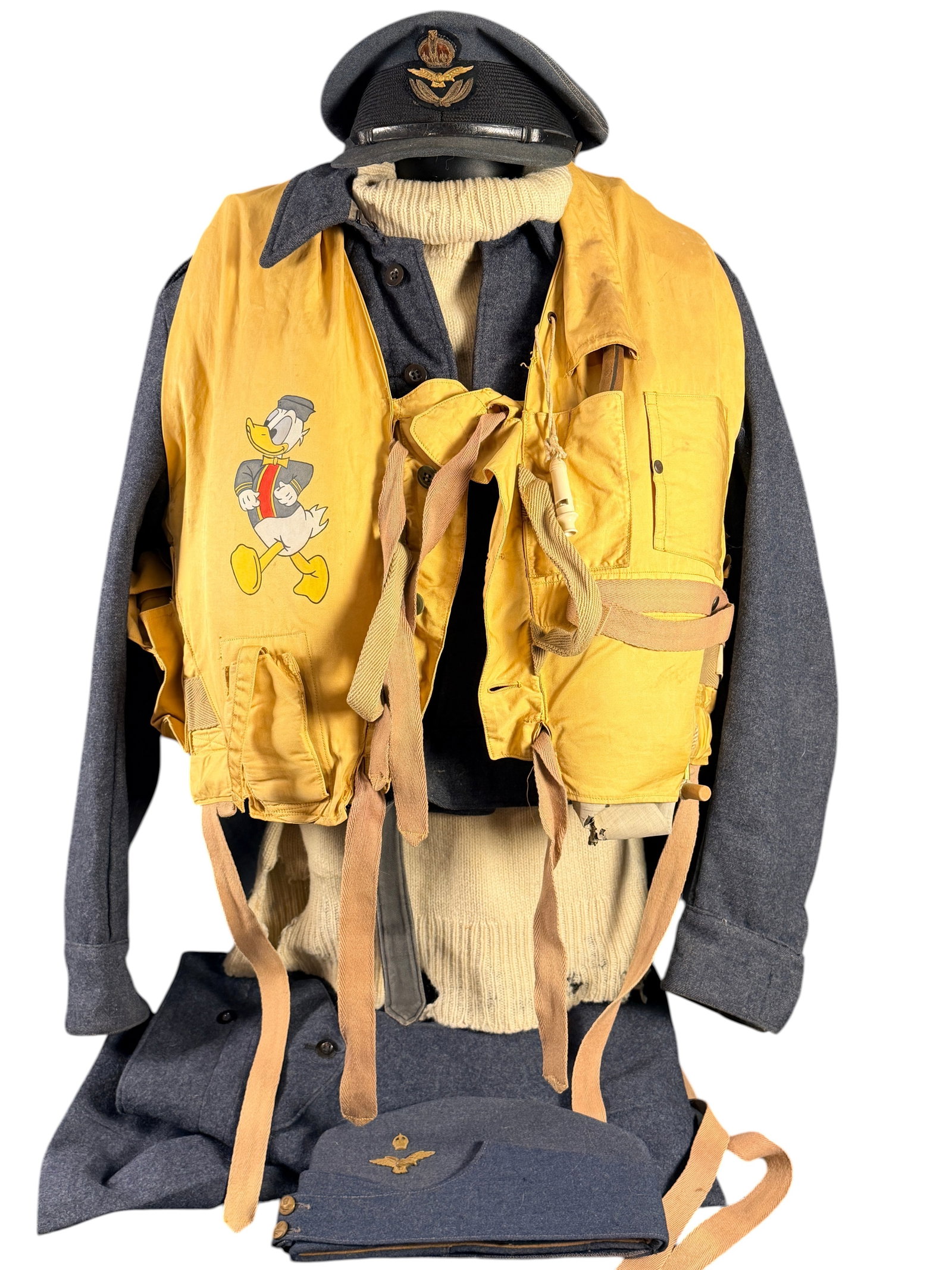 WWII Complete RAF Pilot's Flight Uniform Grouping - Painted 1941 Vest (1 of 10)