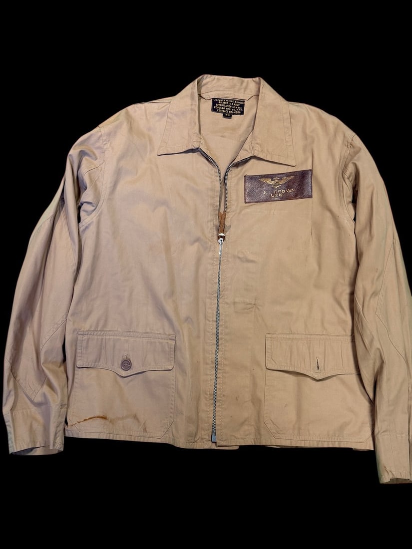 WWII USN M-421A Summer Flight jacket Named (1 of 2)