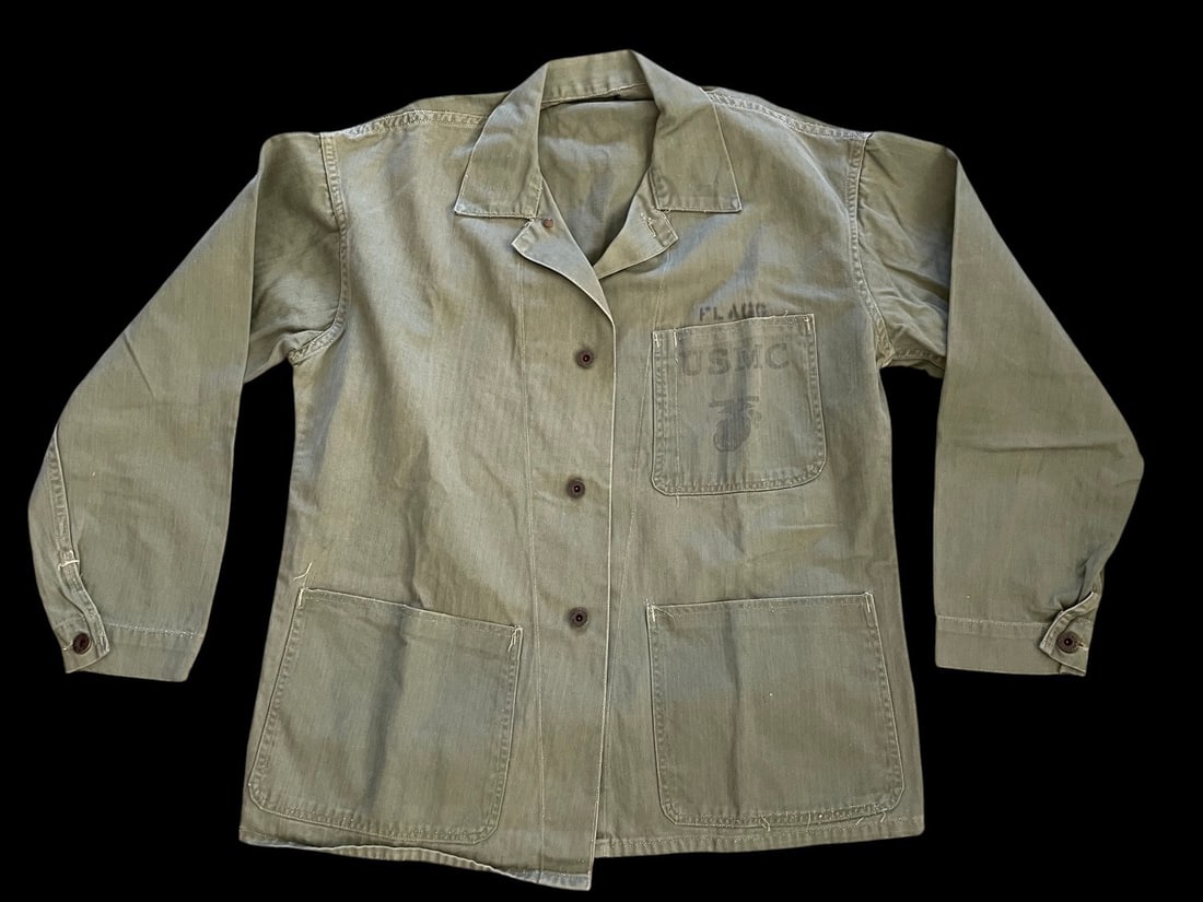 WWII USMC P41 HBT Utility Coat Jacket (1 of 6)