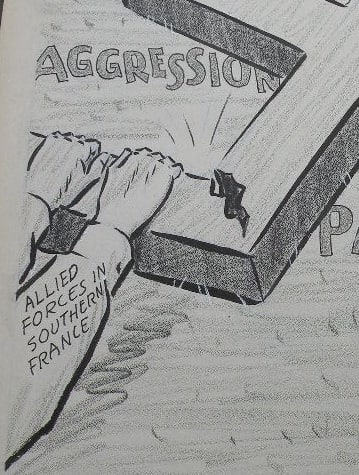 Fantastic WW2 original political cartoon drawn by artist Paul R. Carmack (1 of 2)