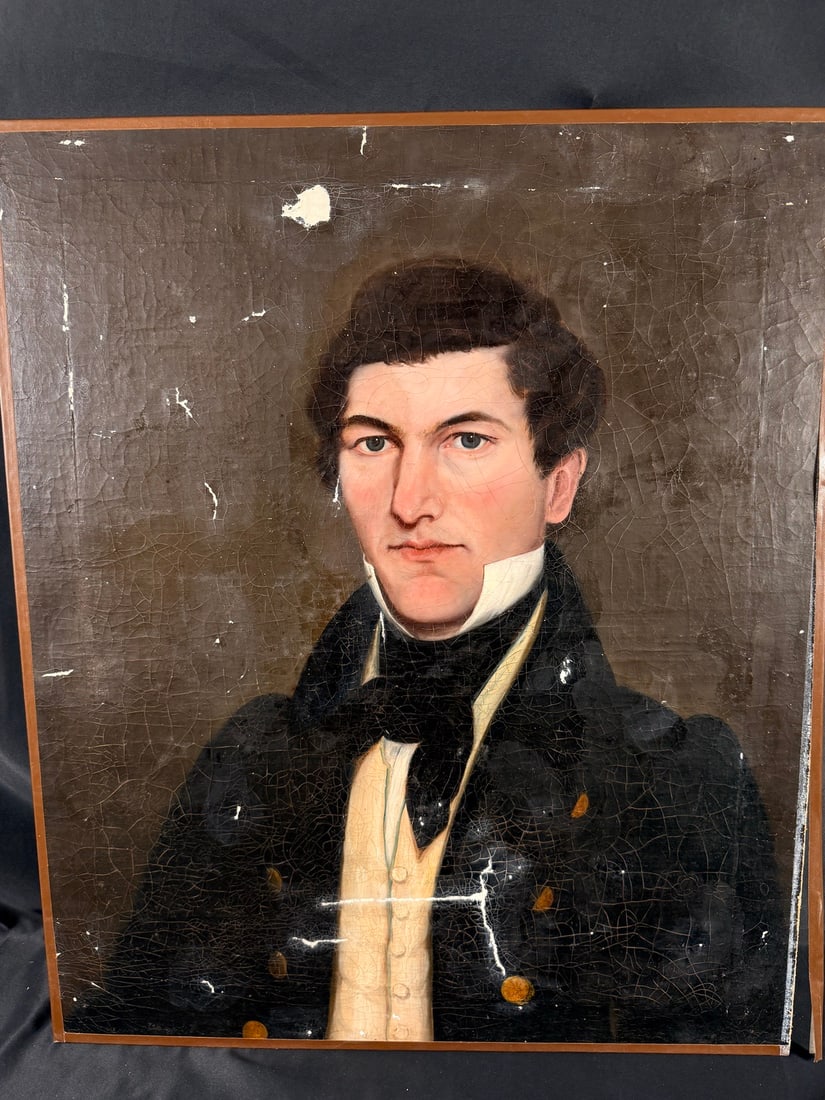 1830's Military Officer Original Oil (1 of 3)