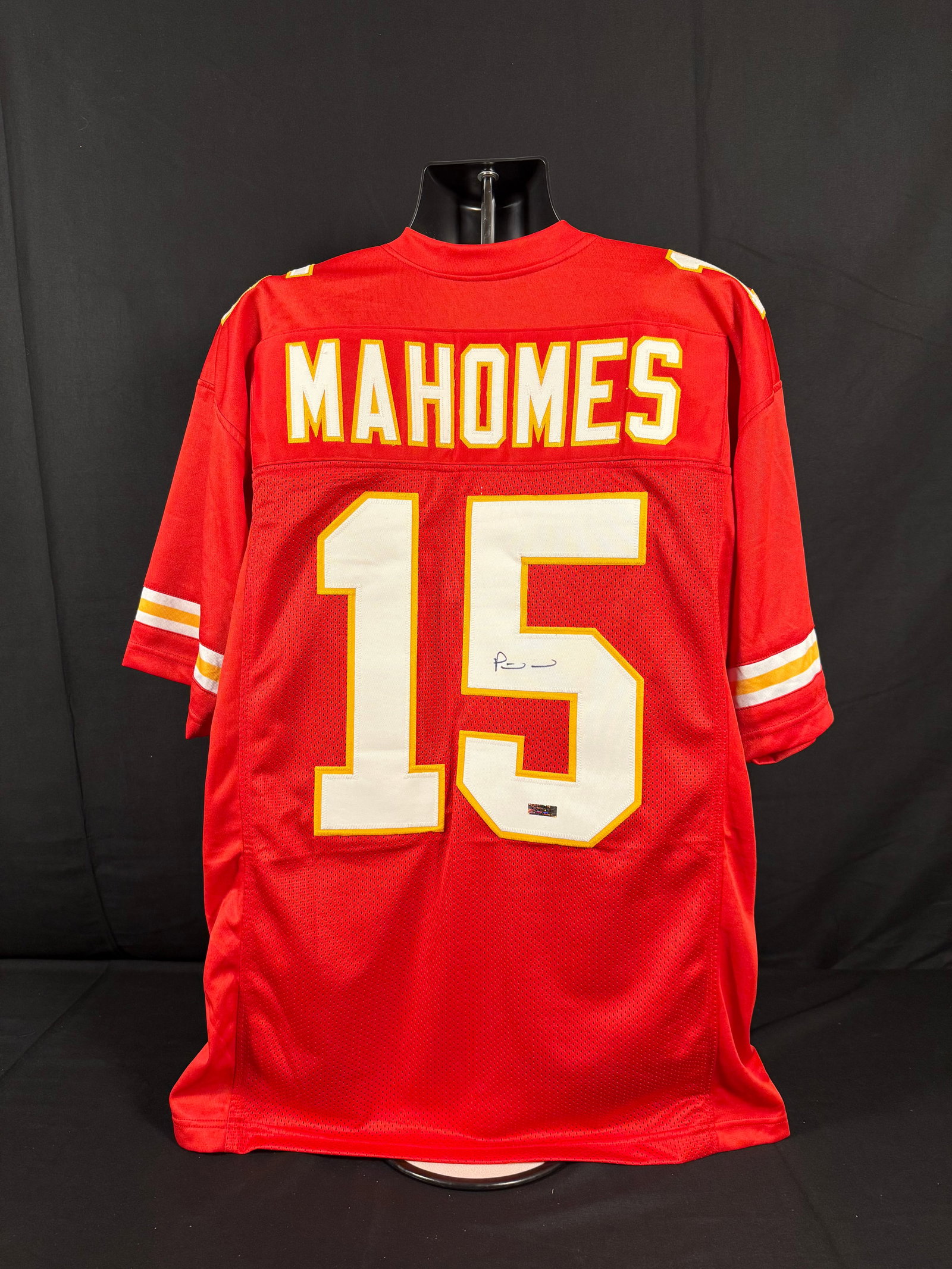 Patrick Mahomes Signed Red Kansas City Chiefs Jersey: Signed custom red Patrick Mahomes Kansas City Chiefs jersey with COA