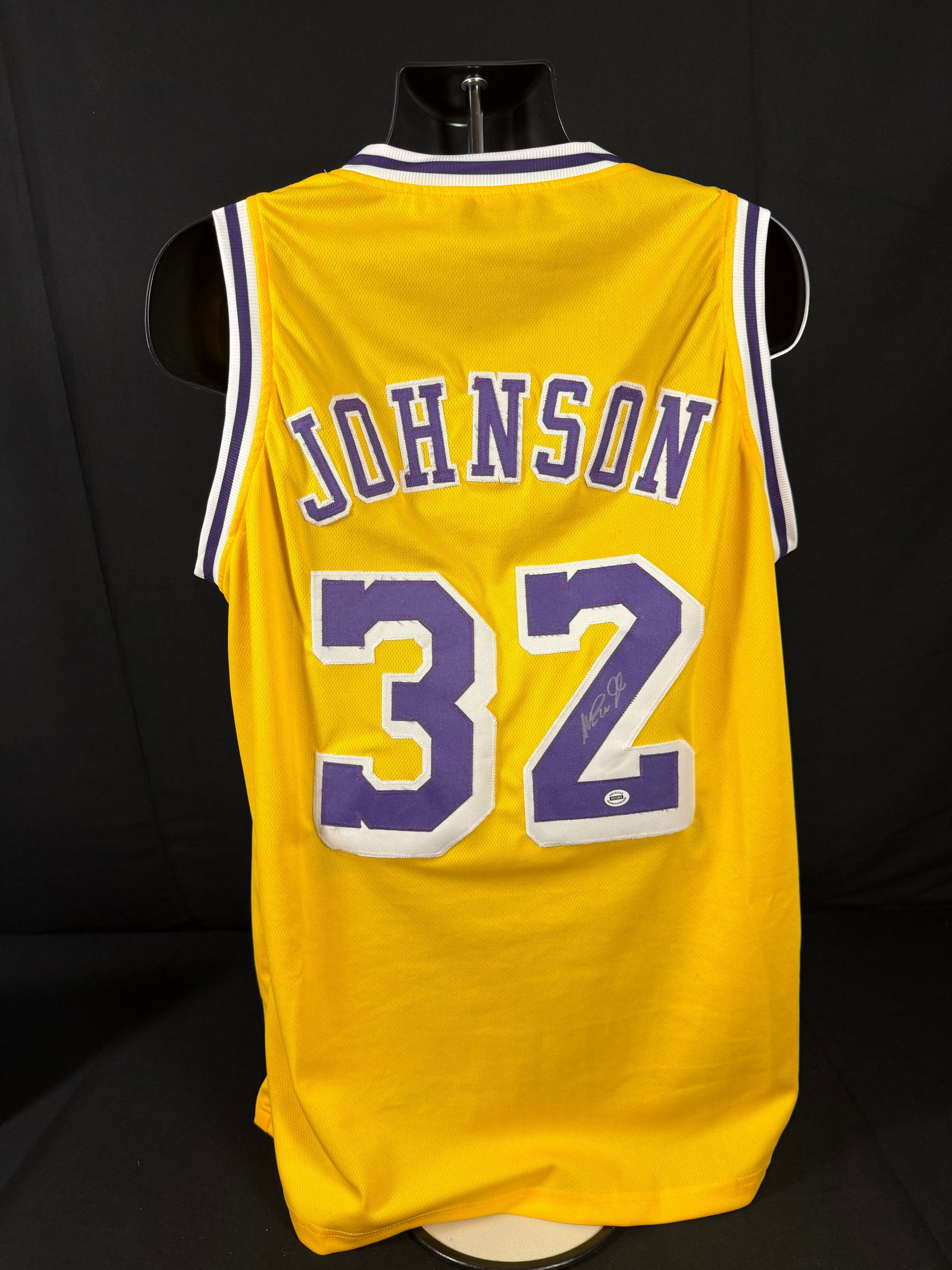 Magic Johnson Signed Los Angeles Lakers Yellow Jersey (1 of 3)