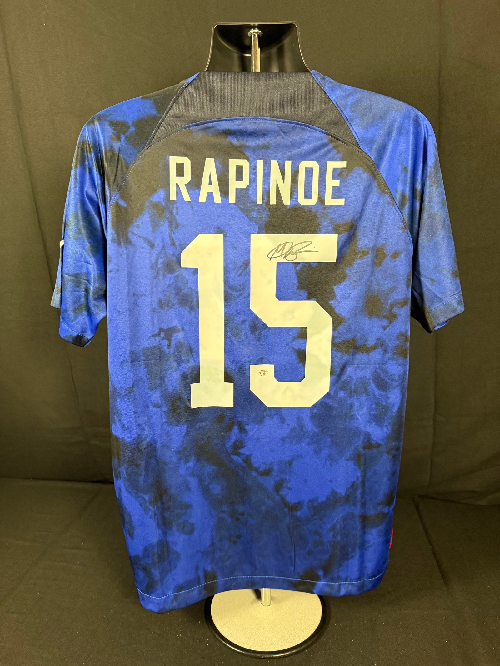 Megan Rapinoe Signed USA Blue Jersey: Signed Nike Megan Rapinoe USWNT blue jersey with COA