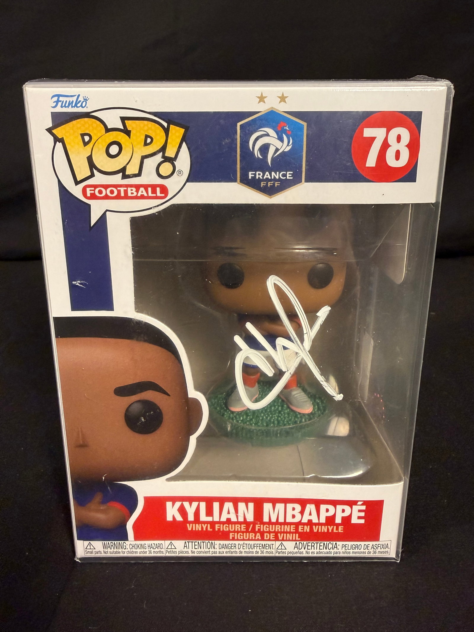 Kylian Mbappé Signed Funko Pop: Kylian Mbappé France National Team signed Funko Pop Football #78 with COA
