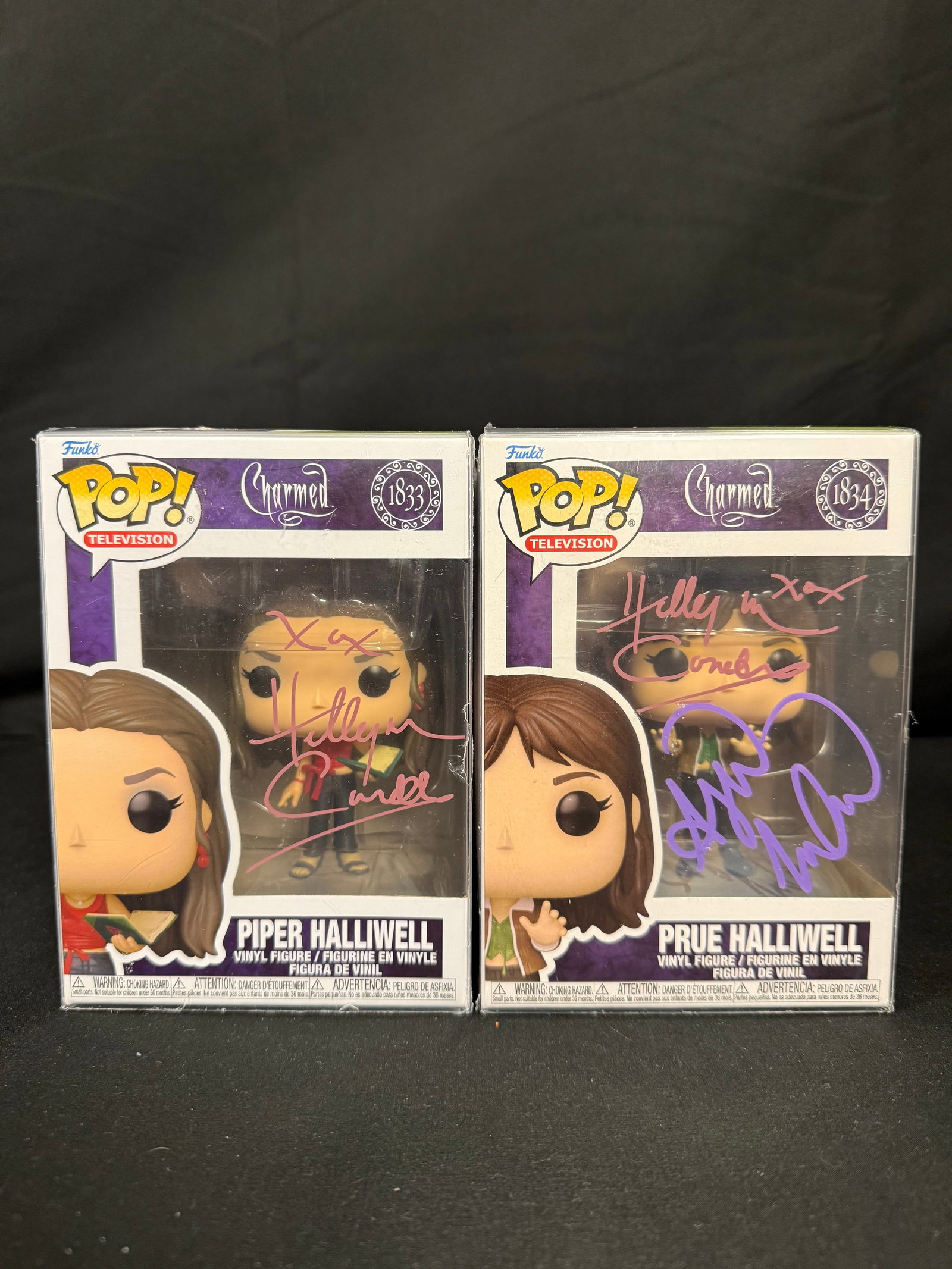 Piper and Prue Halliwell Signed Funko Pop Bundle (1 of 3)