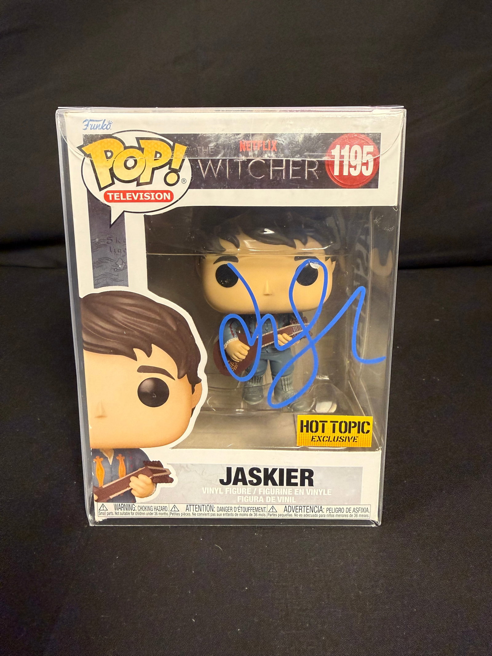 Jasker Signed Funko Pop: Joey Batey signed Jaskier Witcher Funko Pop #1195 with COA