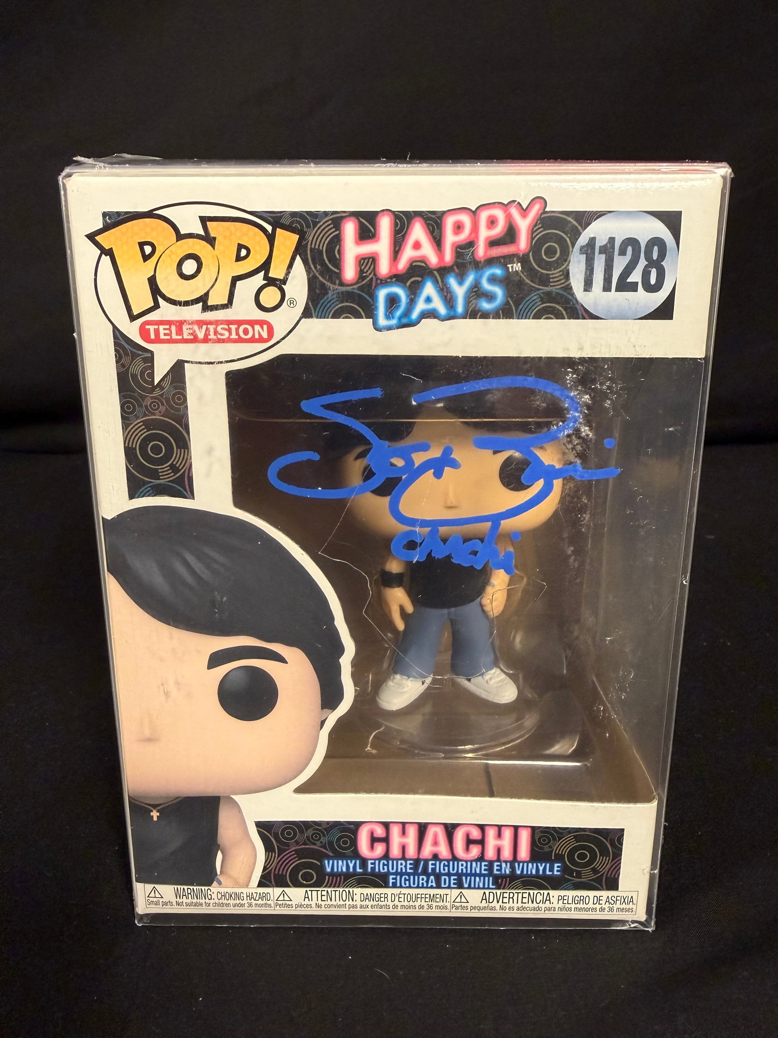 Chachi Signed Funko Pop: Scott Baio signed Chachi Happy Days Funko Pop #1128 with COA