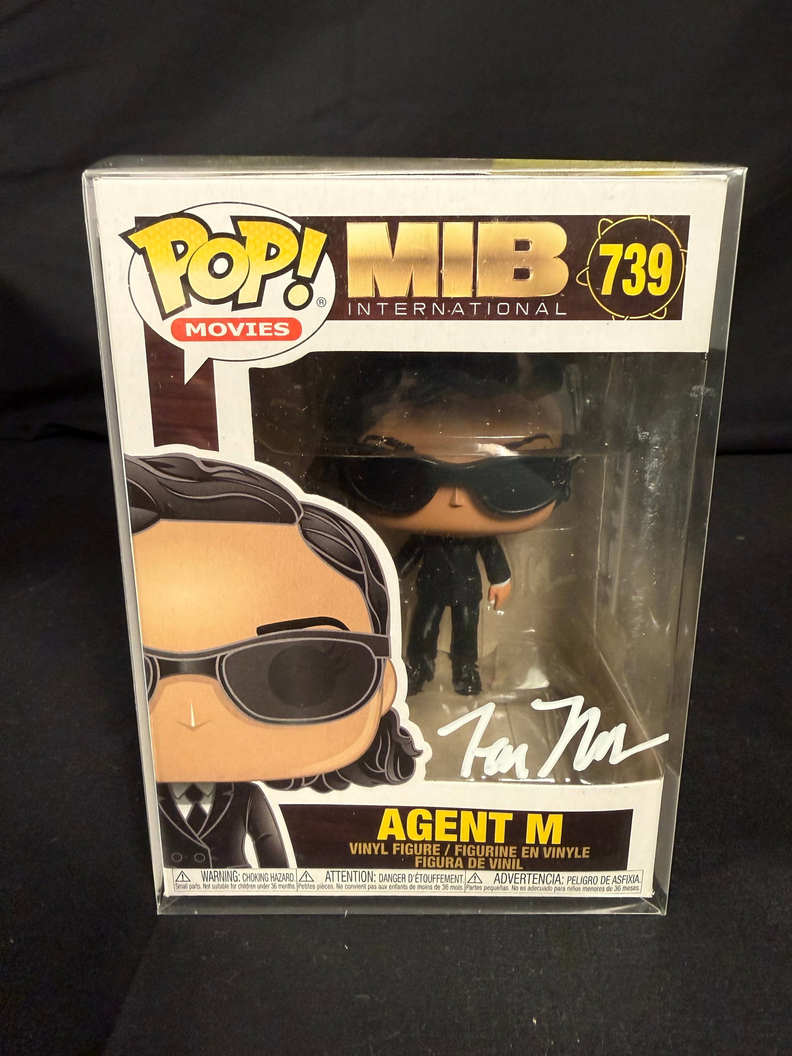 Agent M Signed Funko Pop: Tessa Thompson signed Agent M Men in Black International Funko Pop #739 with COA