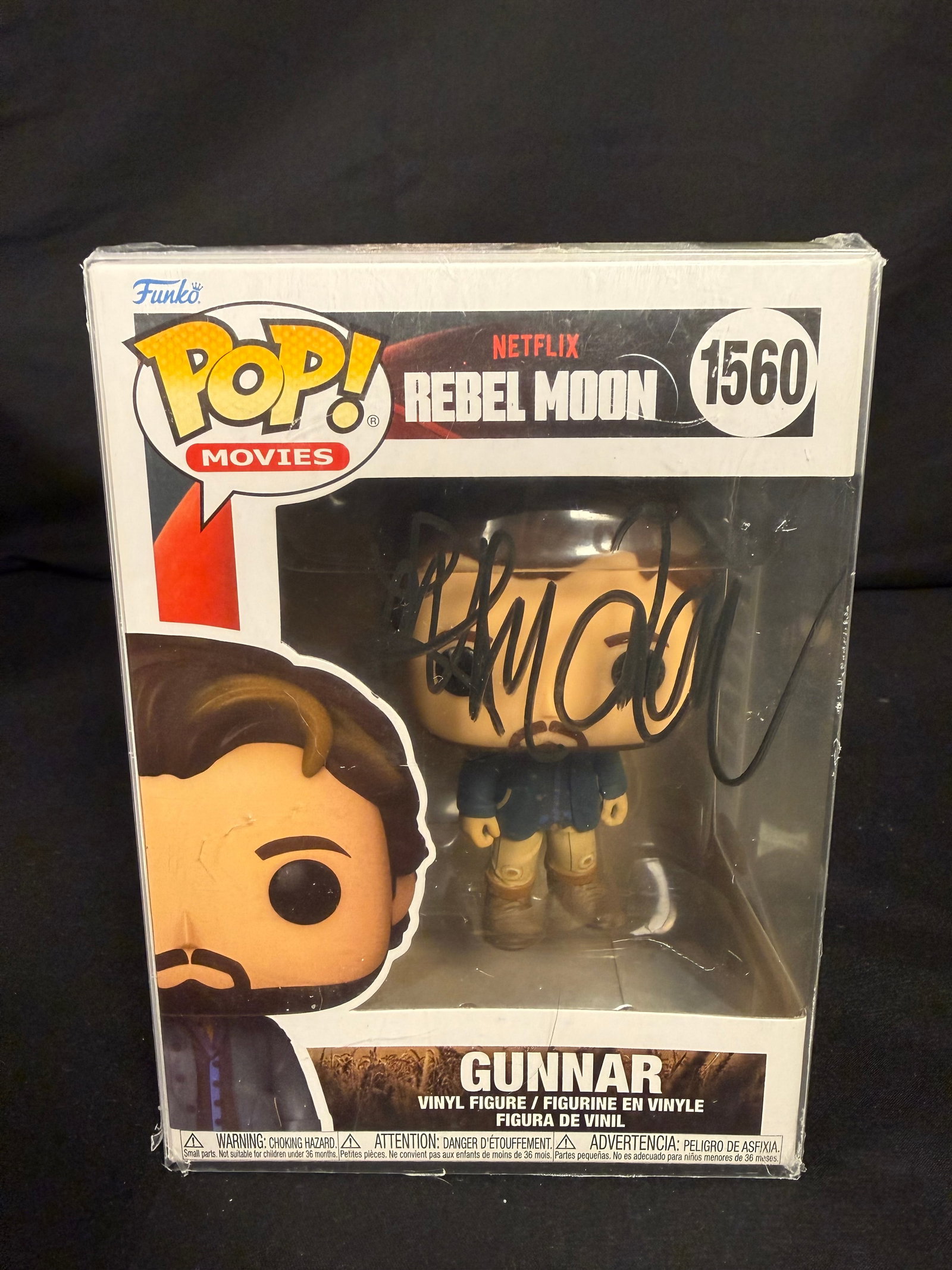 Gunnar Signed Funko Pop: Michael Huisman signed Gunnar Rebel Moon Funko Pop #1560 with COA