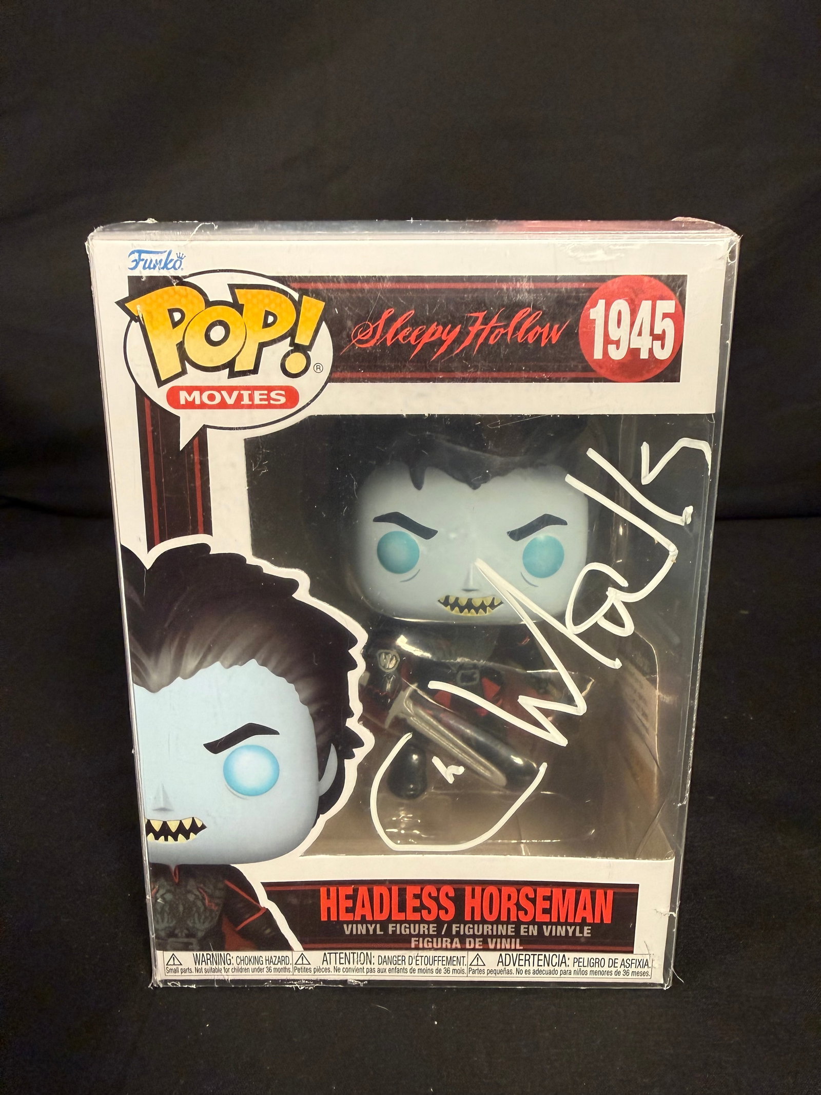 Headless Horseman Signed Funko Pop: Christopher Walken signed Headless Horseman Sleepy Hallow Funko Pop #1945 with COA