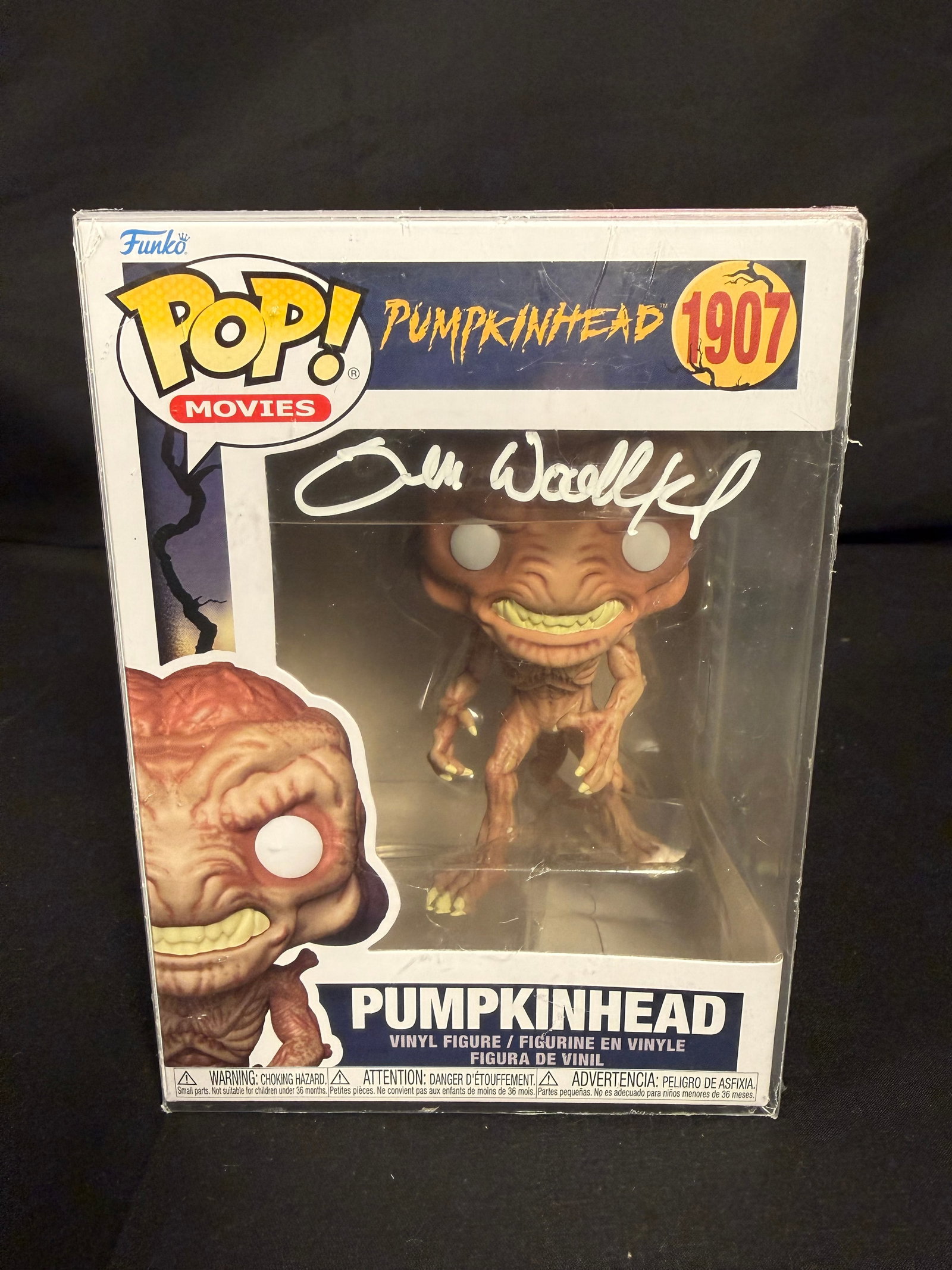 Pumpkinhead Signed Funko Pop: Tom Woodruff signed Pumpkinhead Funko Pop #1907 with COA