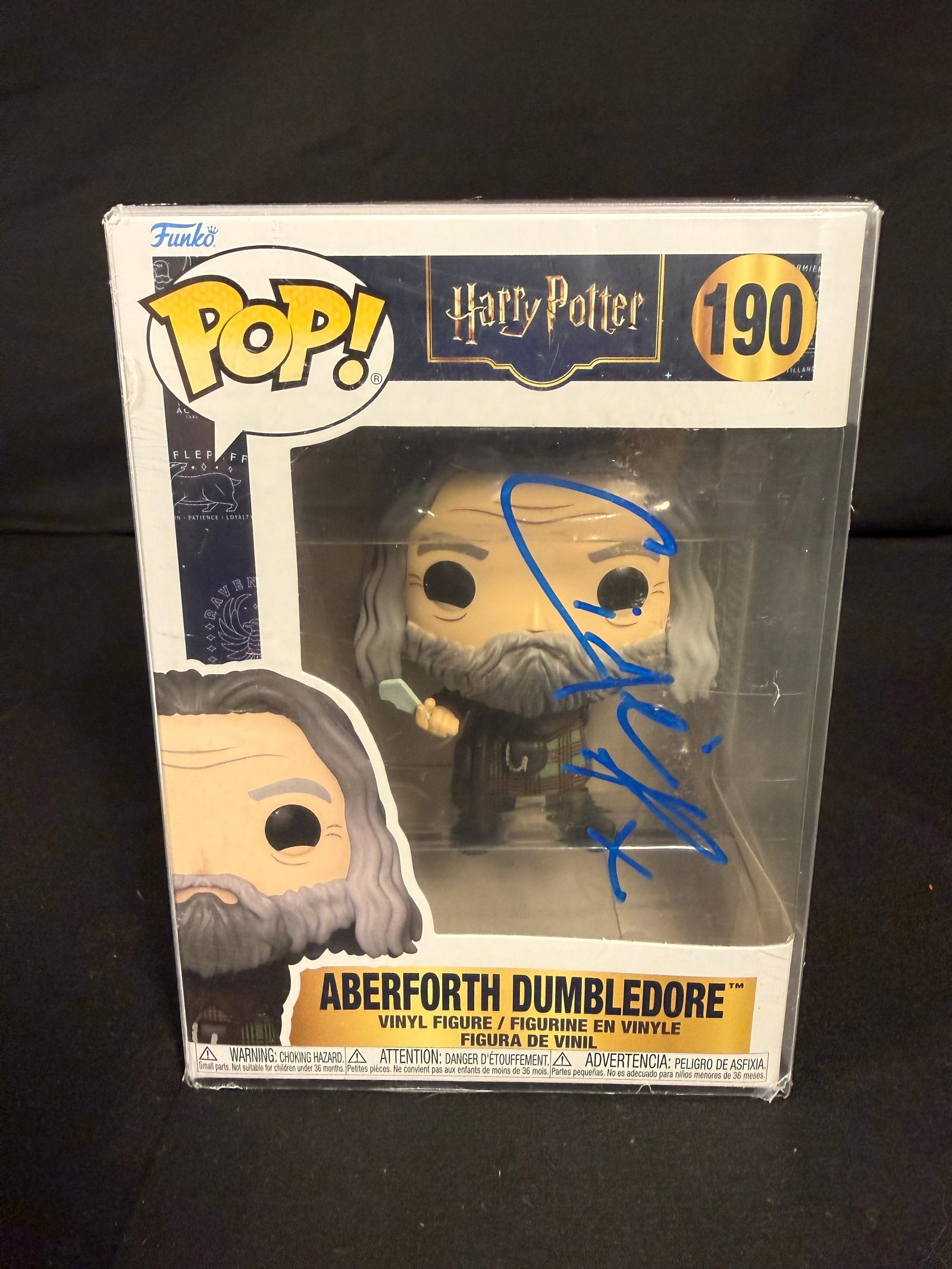 Aberforth Dumbledore Signed Funko Pop: Ciaren Hinds signed Aberforth Dumbledore Harry Potter Funko Pop #190 with COA