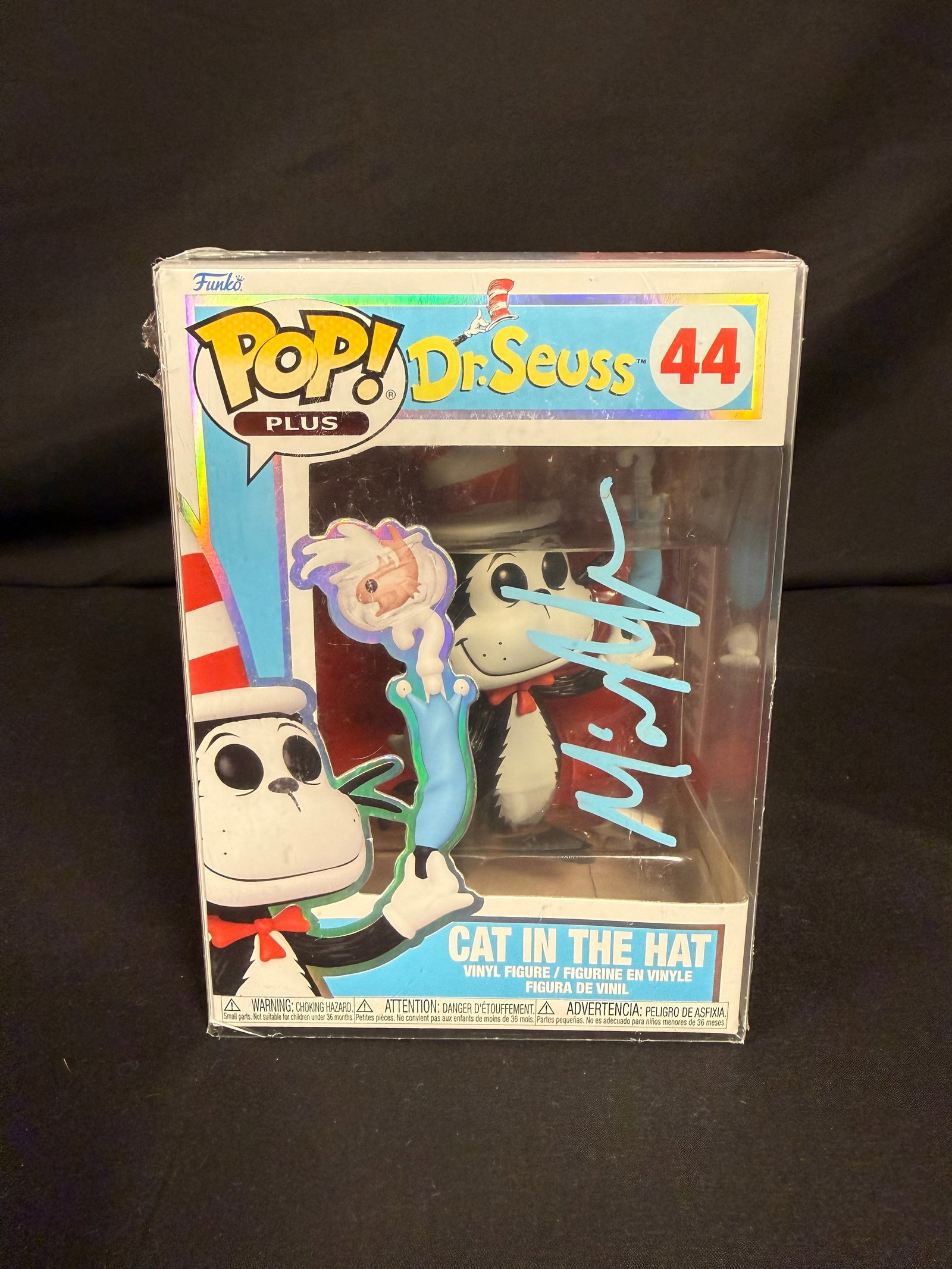 Cat in the Hat Signed Funko Pop: Mike Myers signed Cat in the Hat Dr. Seuss Funko Pop #44 with COA