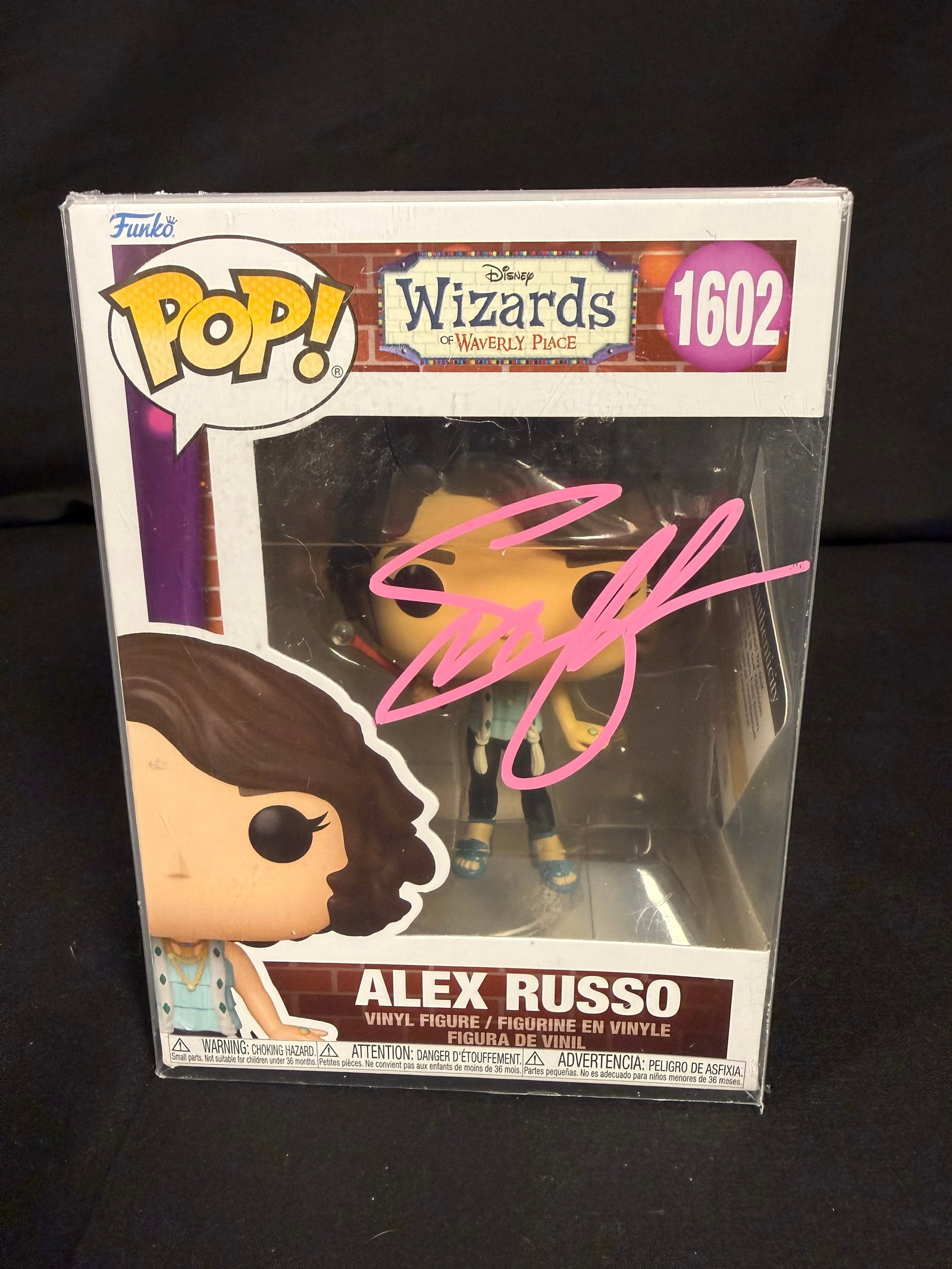 Alex Russo Signed Funko Pop: Selena Gomez signed Alex Russo Wizards of Waverly Place Funko Pop #1602 with COA