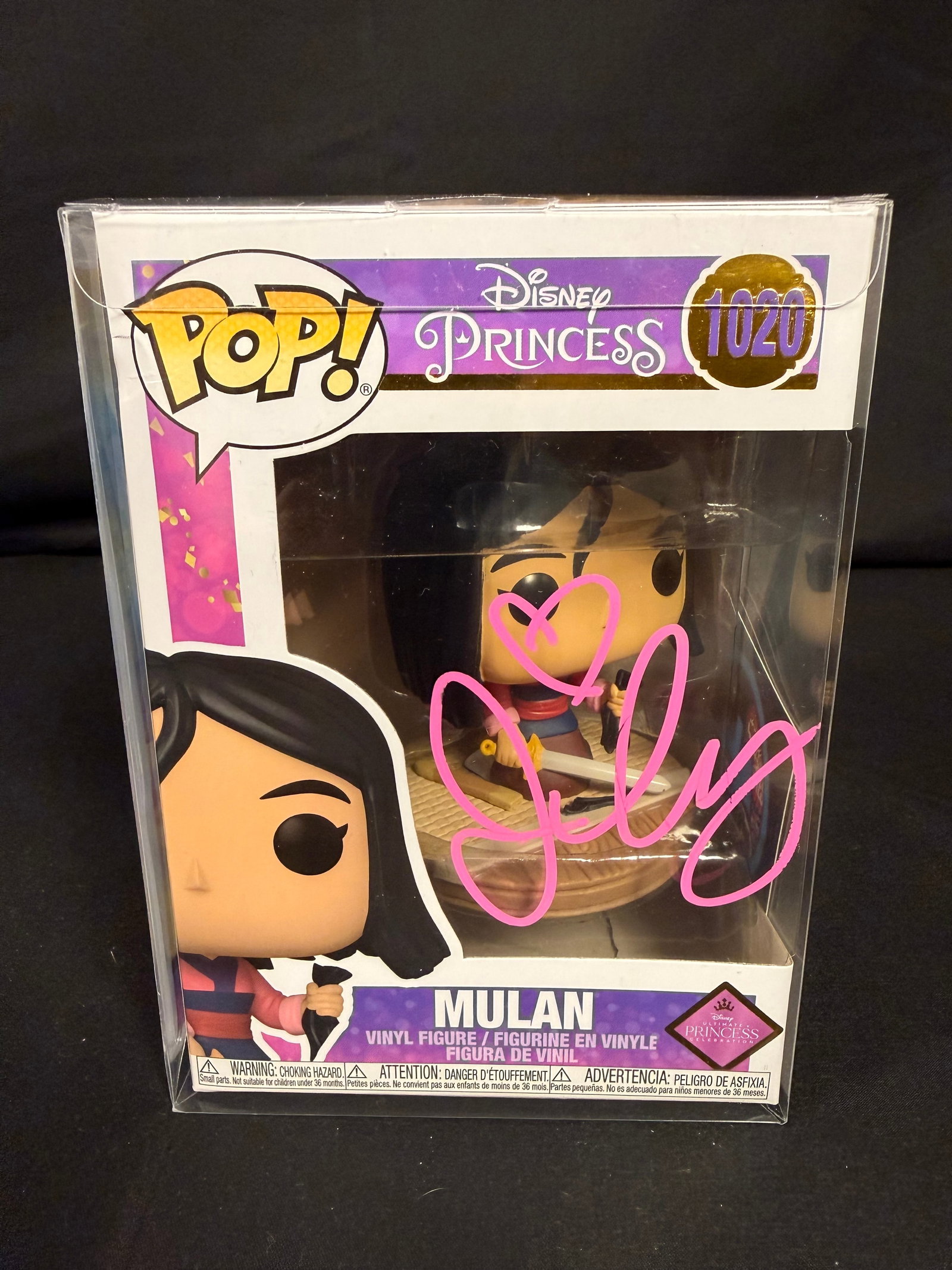 Mulan Signed Funko Pop: Jamie Chung signed Mulan Disney Princess Funko Pop #1020 with COA