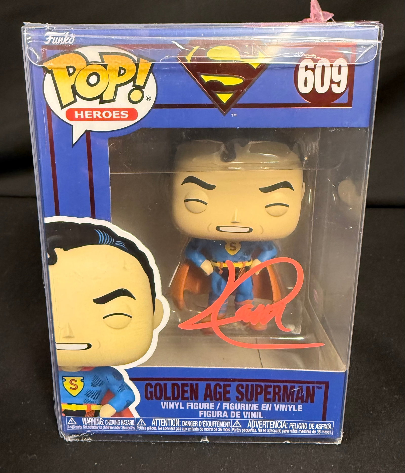 Golden Age Superman Signed Funko Pop: Jack Quaid signed Golden Age Superman Funko Pop #609 with COA