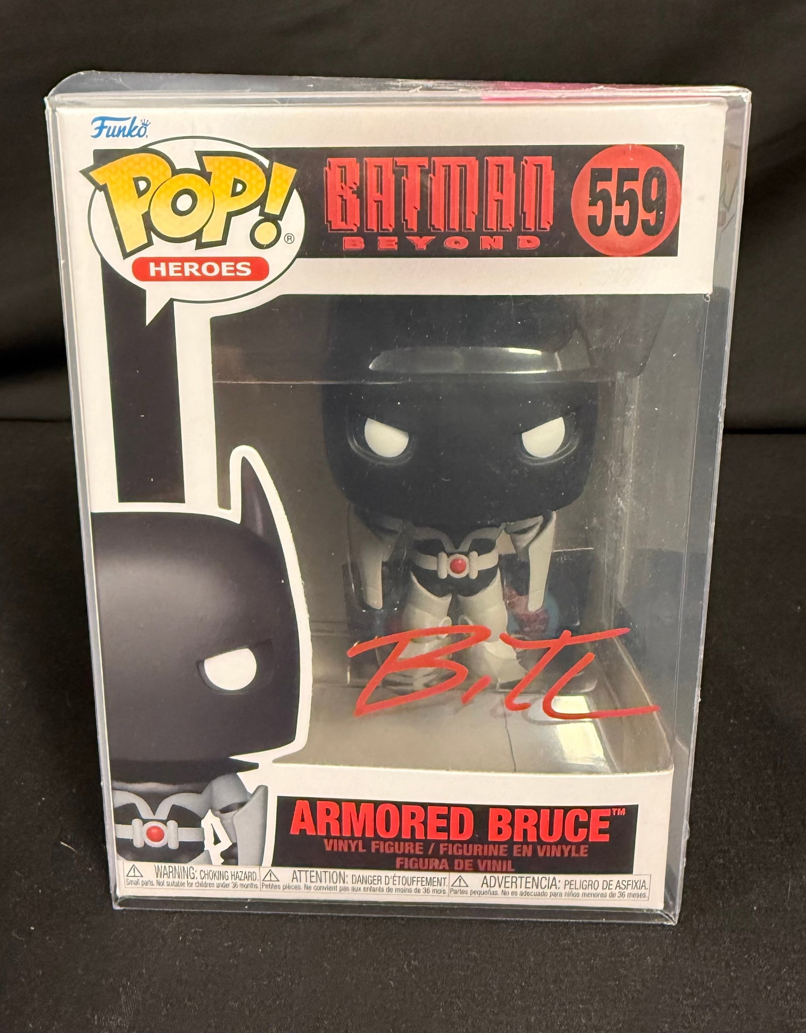 Armored Bruce Signed Funko Pop (1 of 1)
