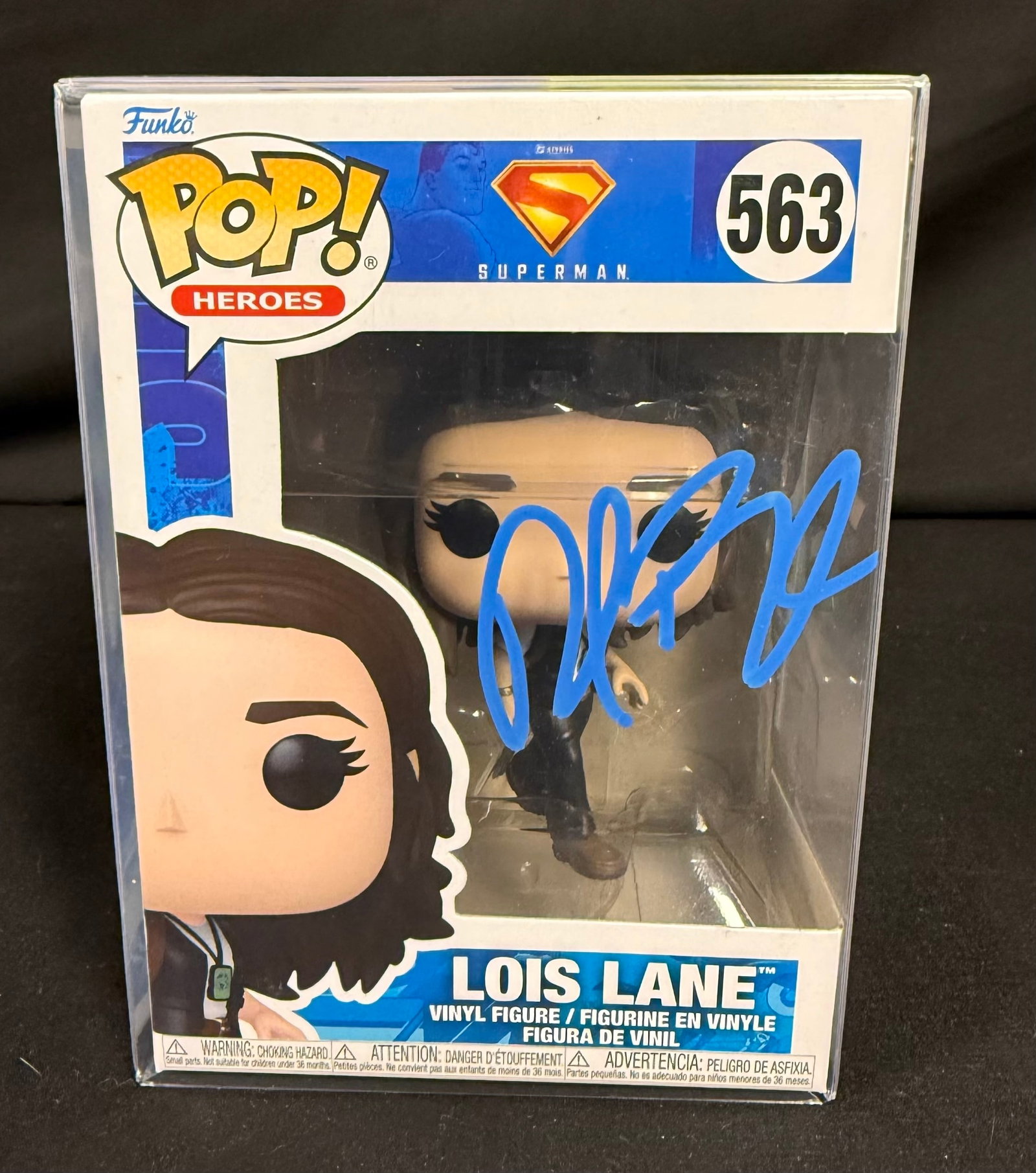 Lois Lane Signed Funko Pop: Rachel Brosnahan signed Lois Lane Superman Funko Pop #563 with COA
