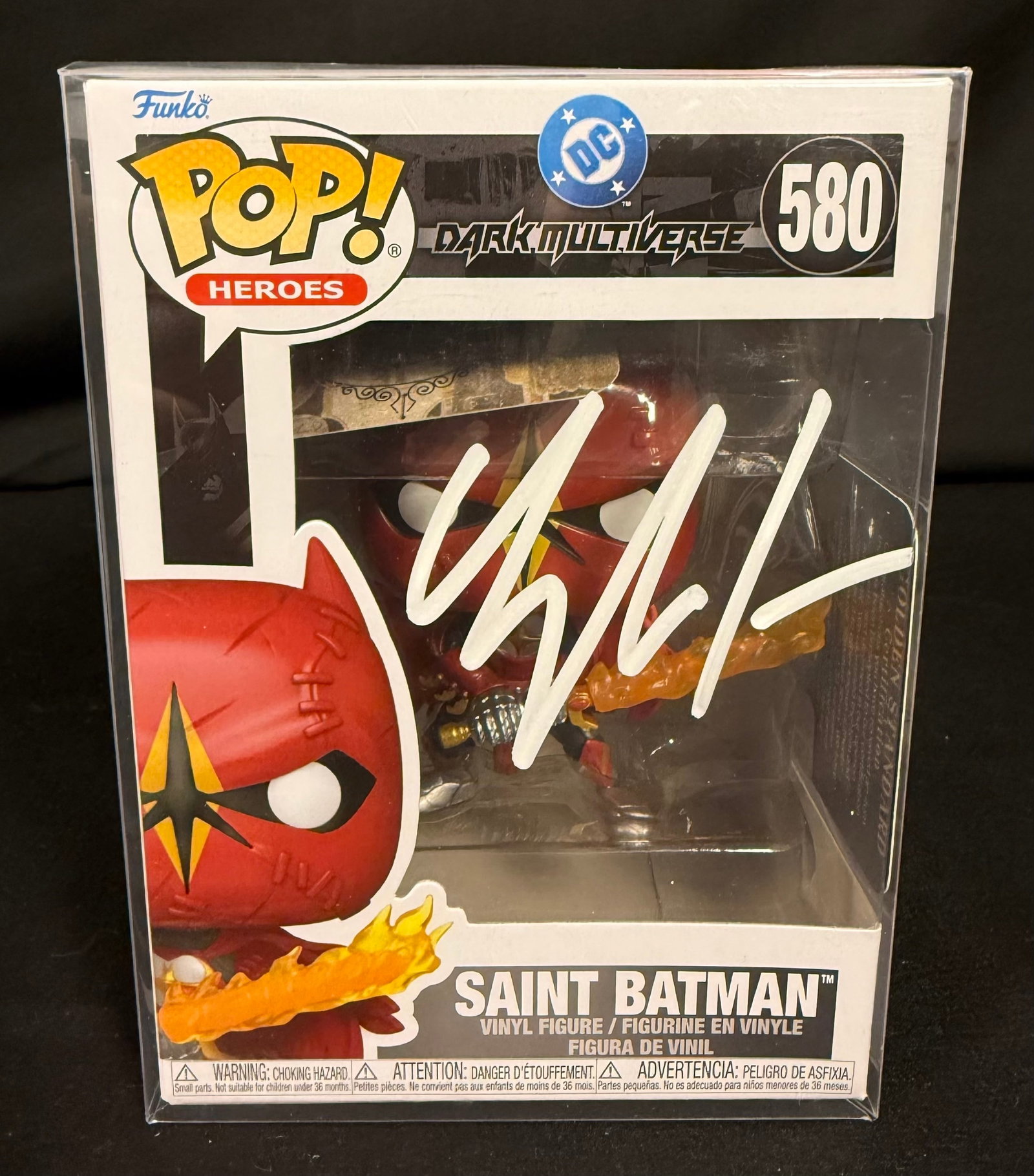 Saint Batman Signed Funko Pop: Kyle Higgins signed Saint Batman Dark Multiverse Funko Pop #580 with COA