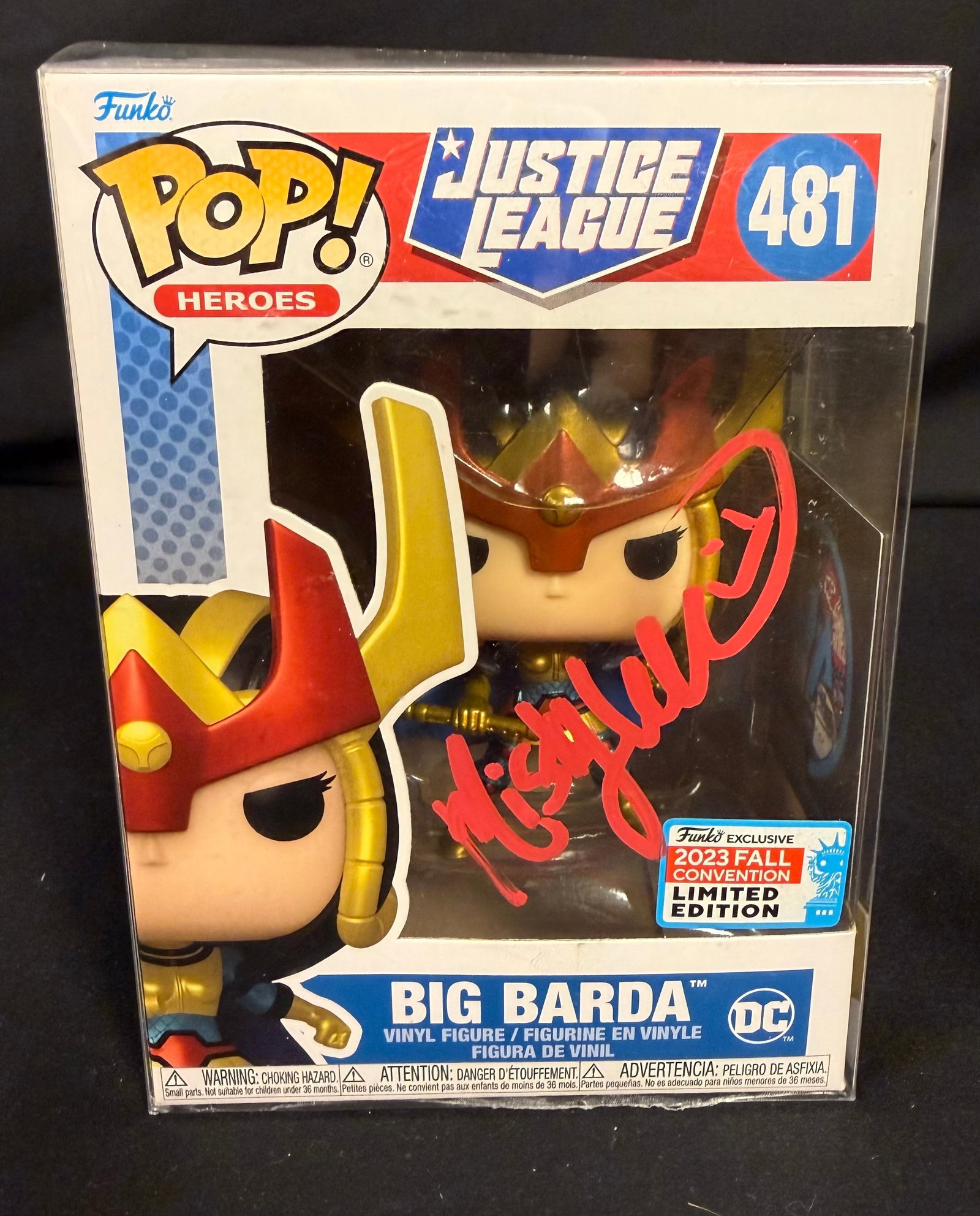 Big Barda Signed Funko Pop: Misty Lee signed Big Barda Justice League Funko Pop #481 with COA