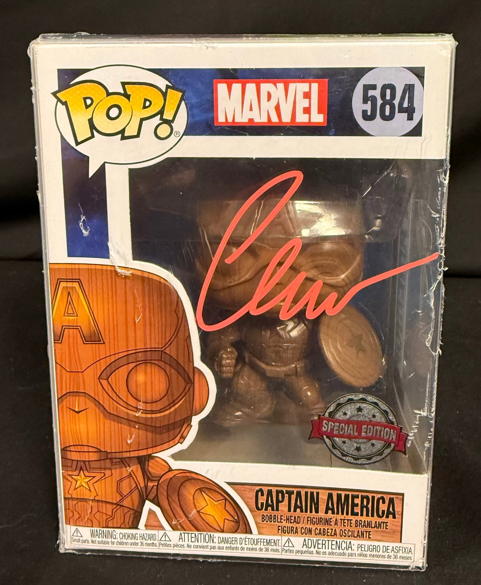 Captain America Signed Funko Pop (1 of 1)