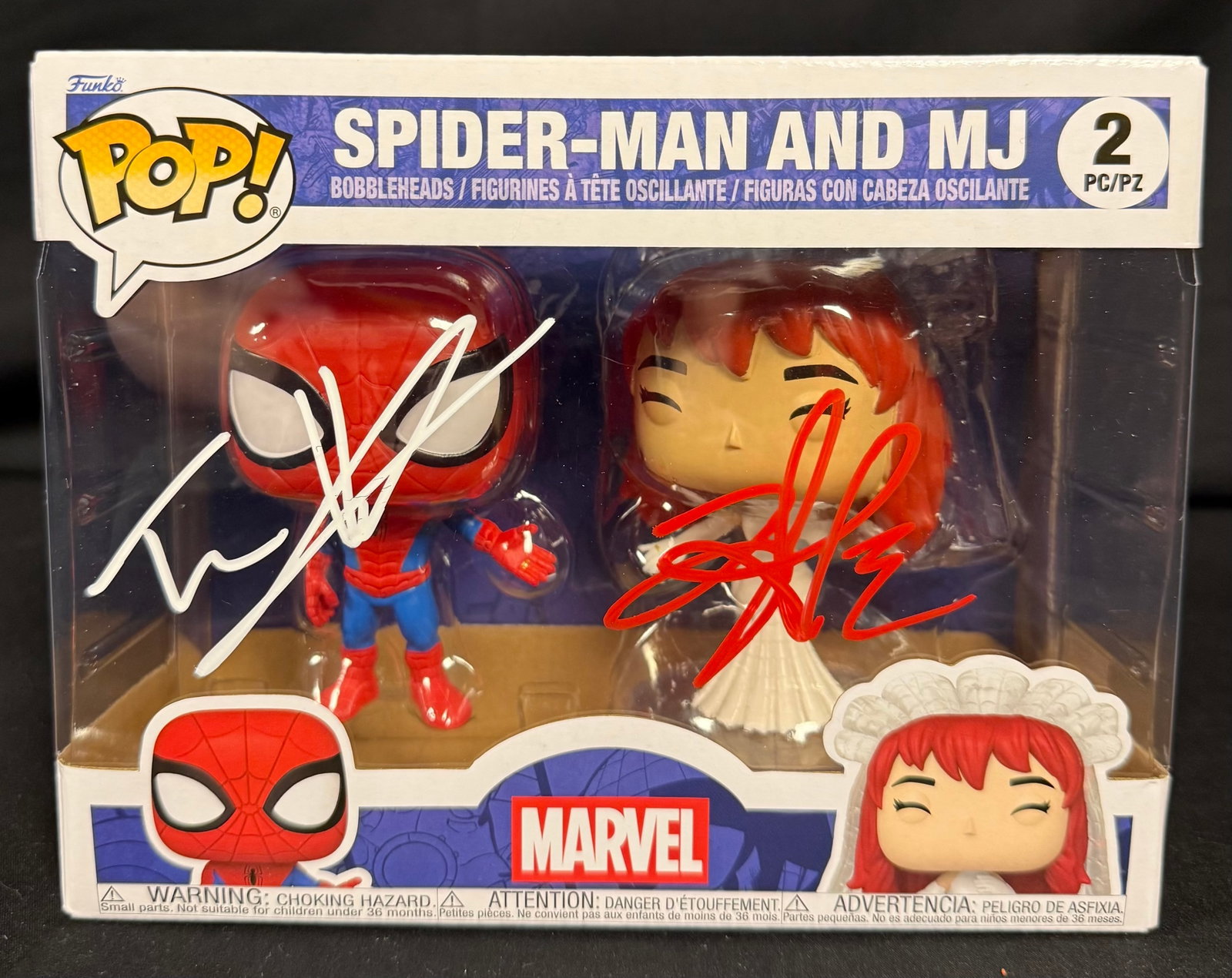 Spider-Man and MJ Signed Funko Pop (1 of 1)
