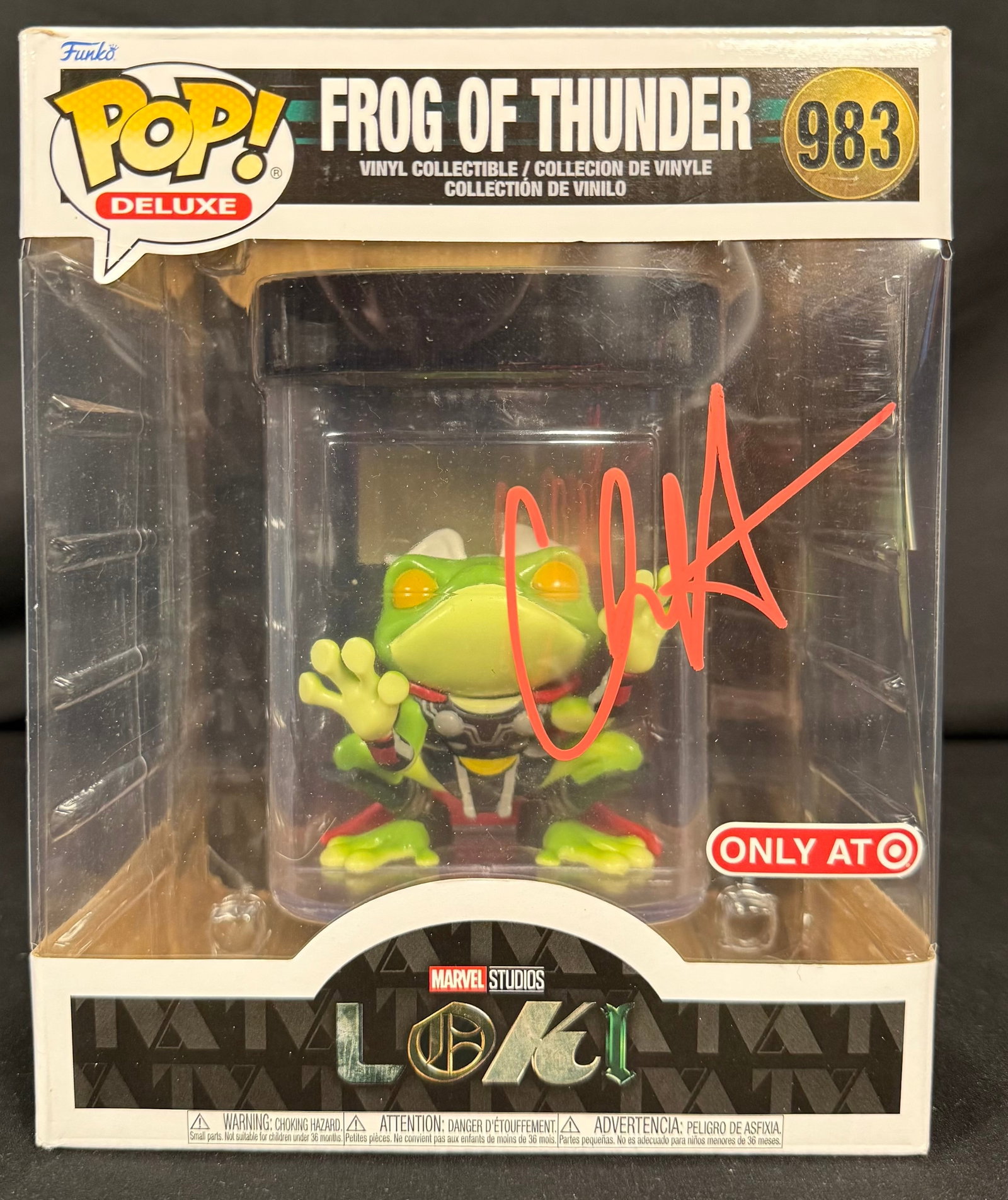 Frog of Thunder Signed Funko Pop: Chris Hemsworth signed Frog of Thunder Funko Pop #983 with COA
