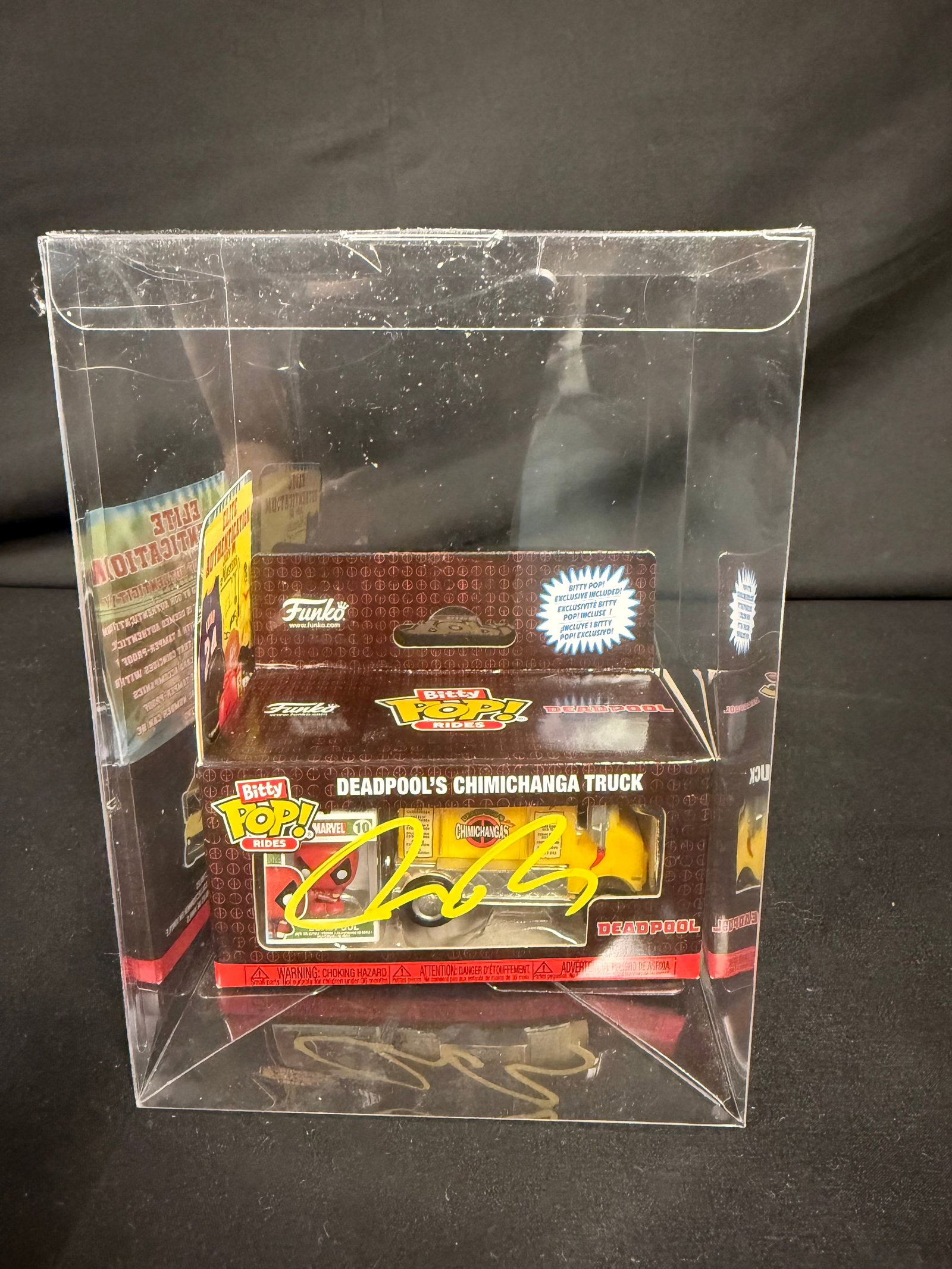 Deadpools Chimichanga Truck Signed Pop Bitty Ride: Ryan Reynolds signed Deadpool's Chimichanga Truck Pop Bitty Rides with COA