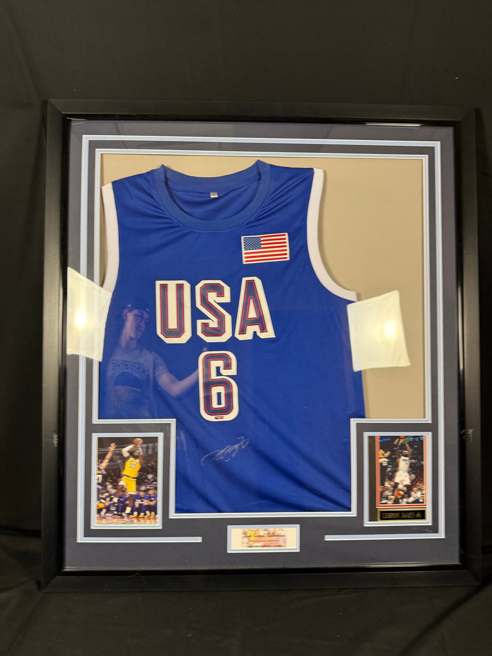 LeBron James Signed Team USA Framed Jersey (1 of 2)